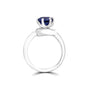 White Gold Wave Avanti Designed Sapphire Diamond Ring
