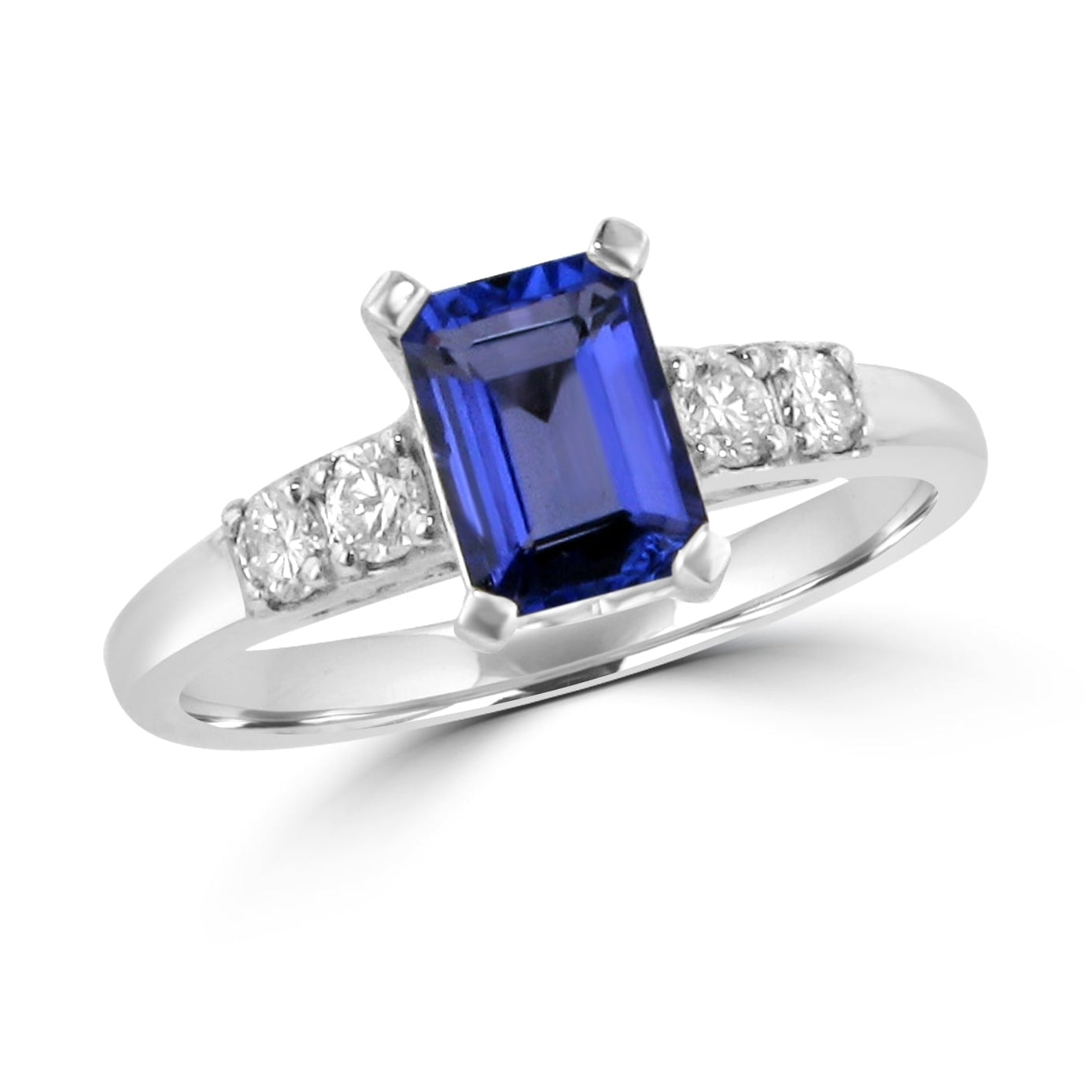 18ct White Gold 1.14ct Tanzanite and Diamond Ring