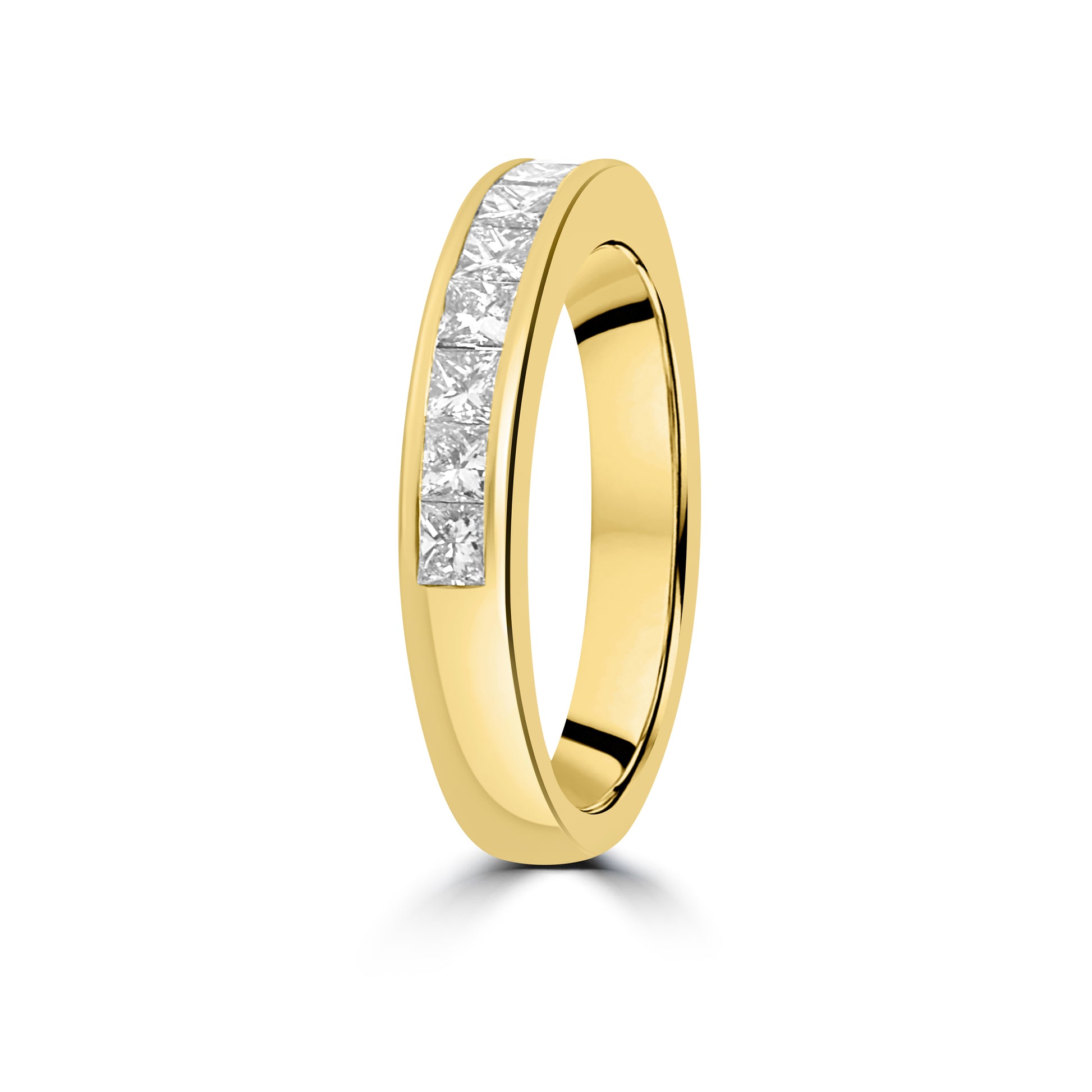 14ct Recycled Yellow Gold 0.68ct Princess Cut Diamond Pre-Owned  Ring