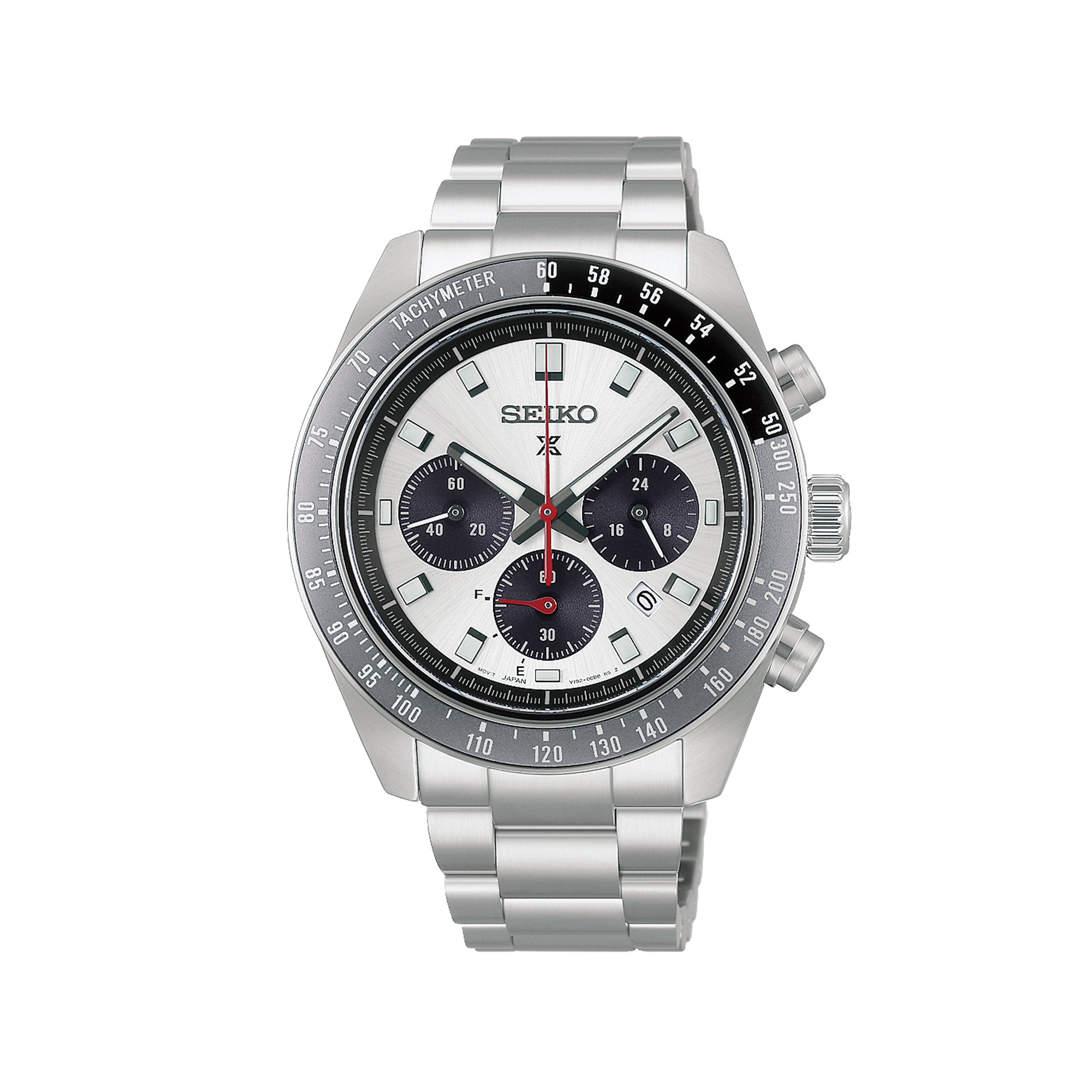 Seiko Prospex Speedtimer “Racing” Solar Chronograph in Silver tone