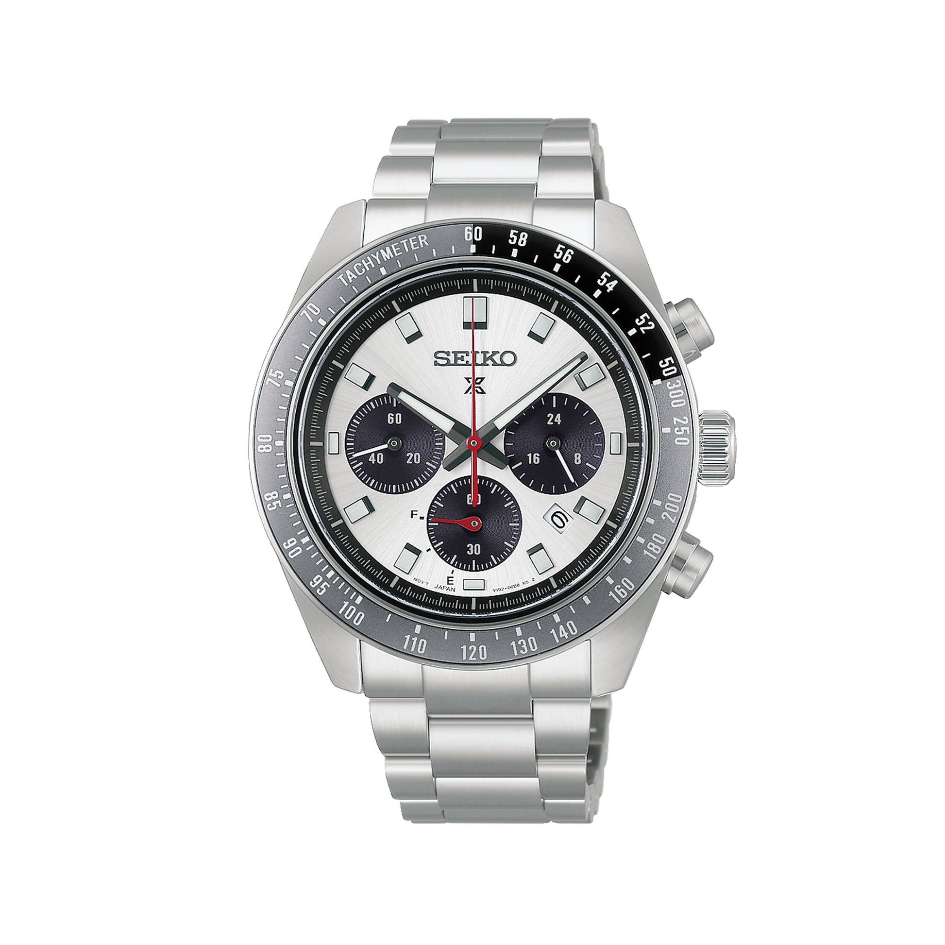 Seiko Prospex Speedtimer “Racing” Solar Chronograph in Silver tone