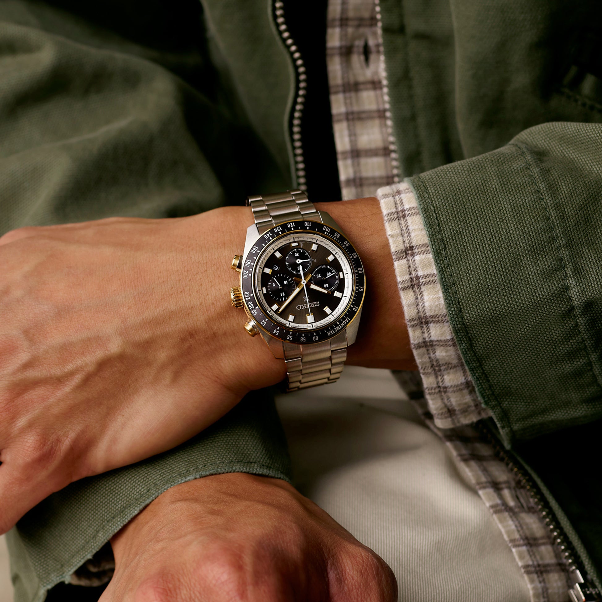Seiko Prospex Speedtimer ‘Racing’ Solar Chronograph in Grey
