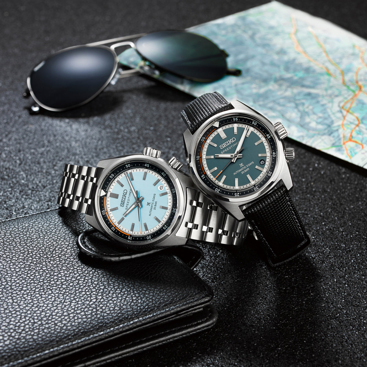 Seiko Prospex 'Heritage Motoring' Countdown Speedtimer Watch in Petrol Blue