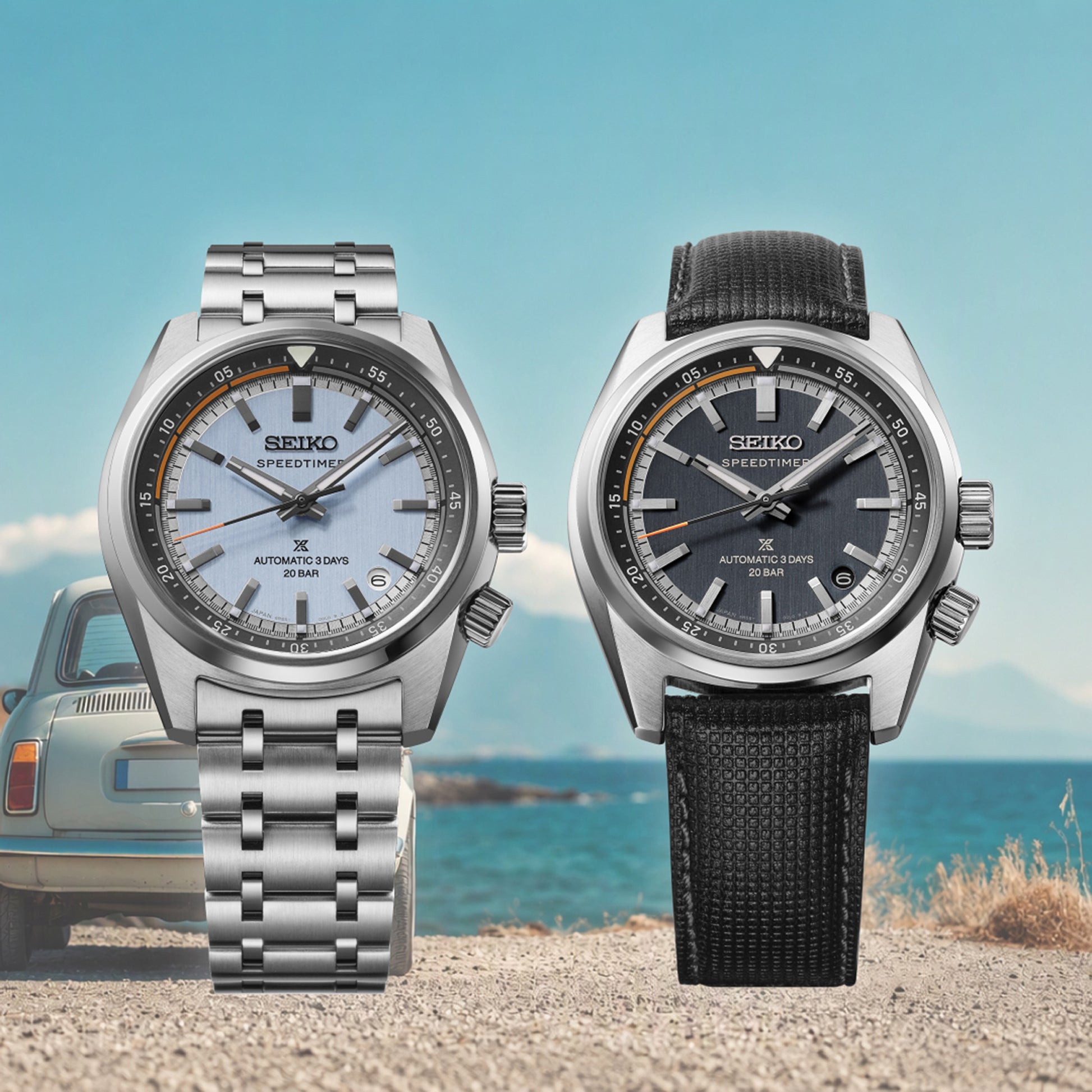 Seiko Prospex 'Heritage Motoring' Countdown Speedtimer Watch in Petrol Blue