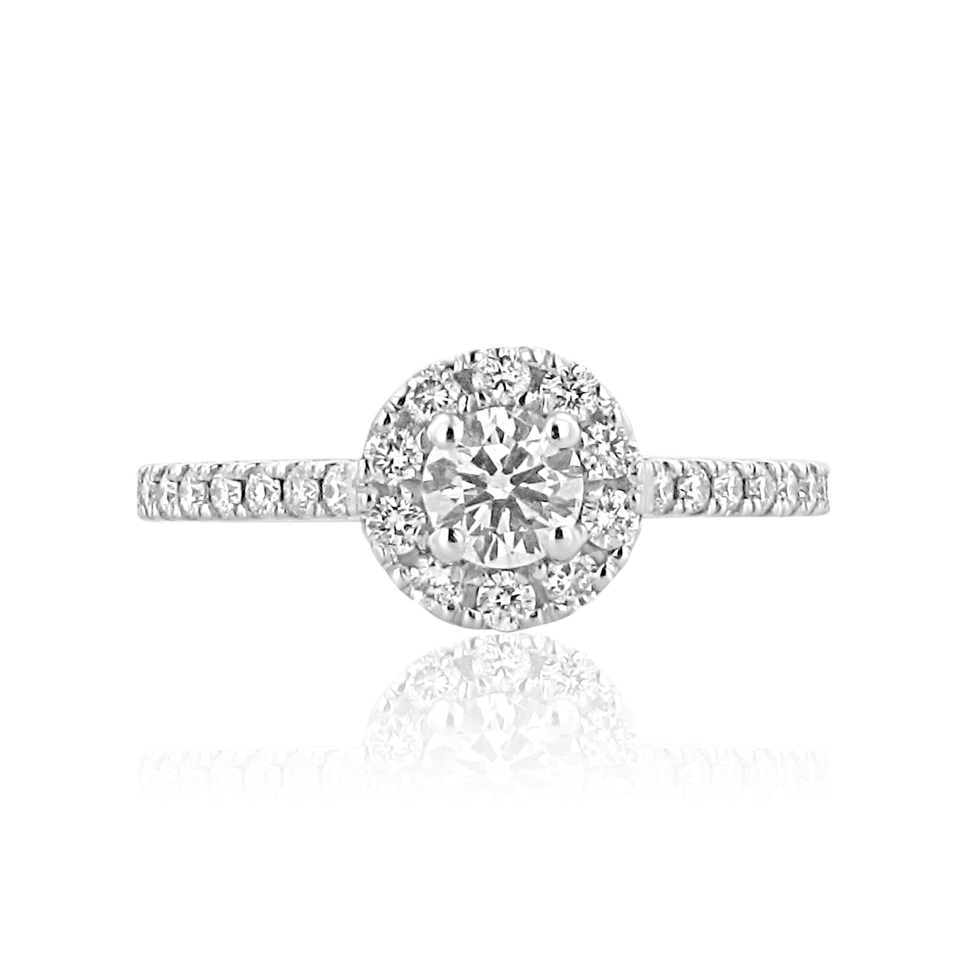 0.29ct Round Diamond Halo Ring