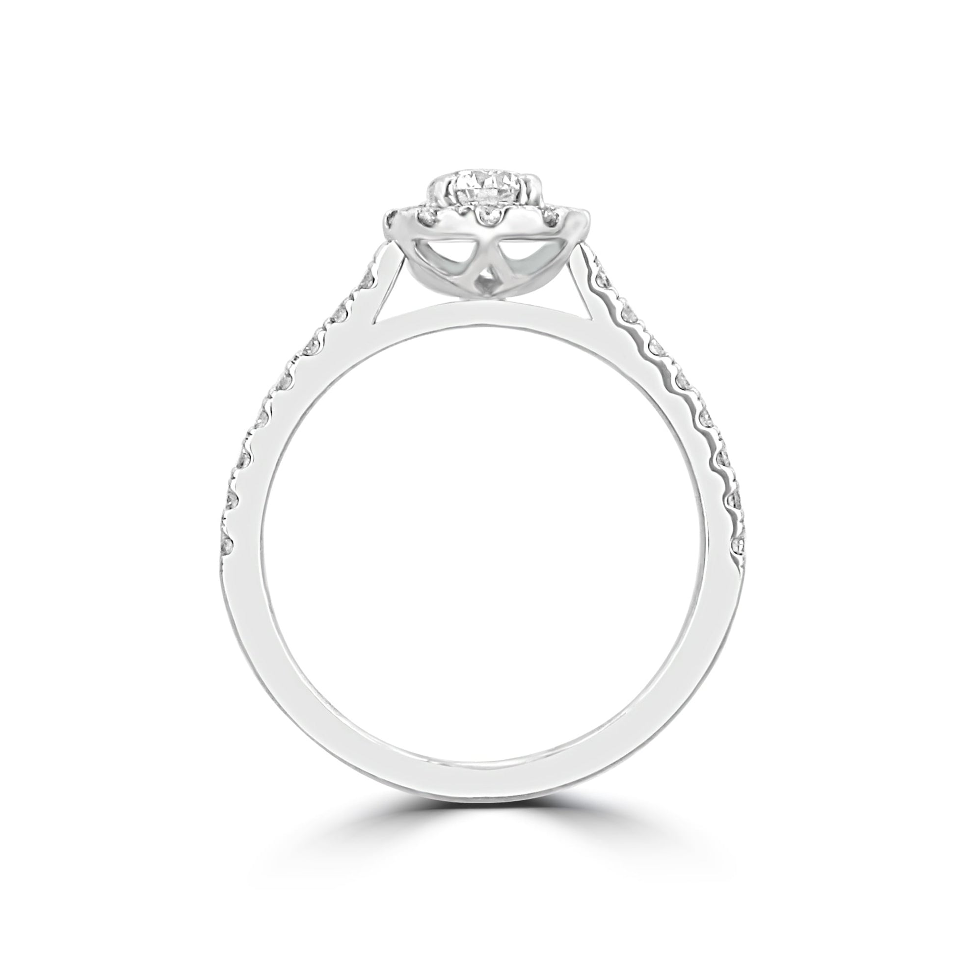 0.29ct Round Diamond Halo Ring