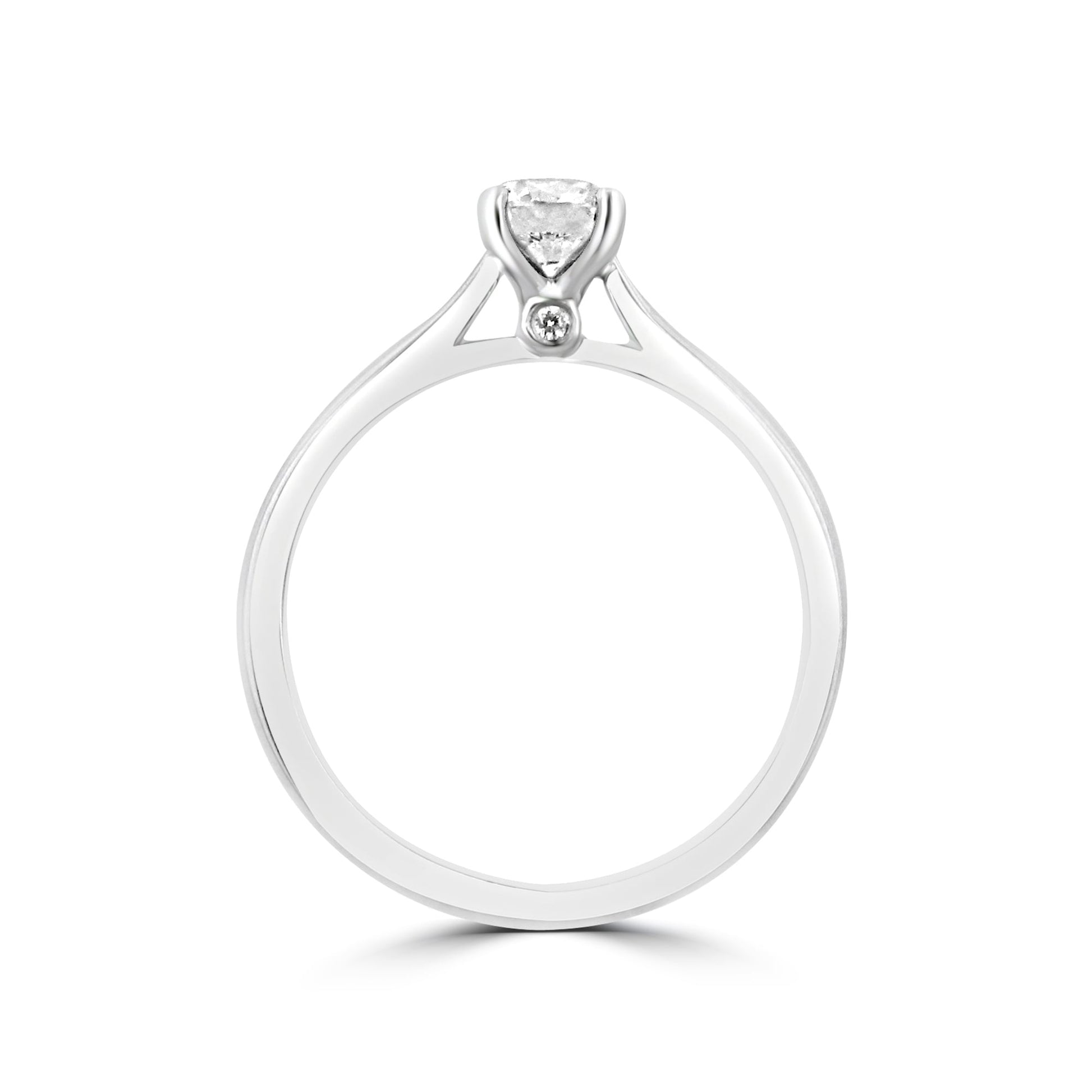 Platinum 0.50ct Round Brilliant Cut Diamond Engagement Ring
