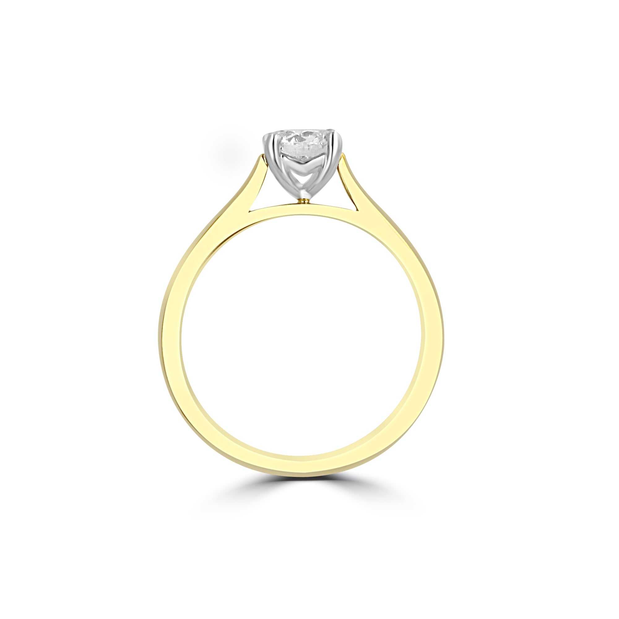 GIA Yellow Gold 0.70ct Round Diamond Solitaire Engagement Ring