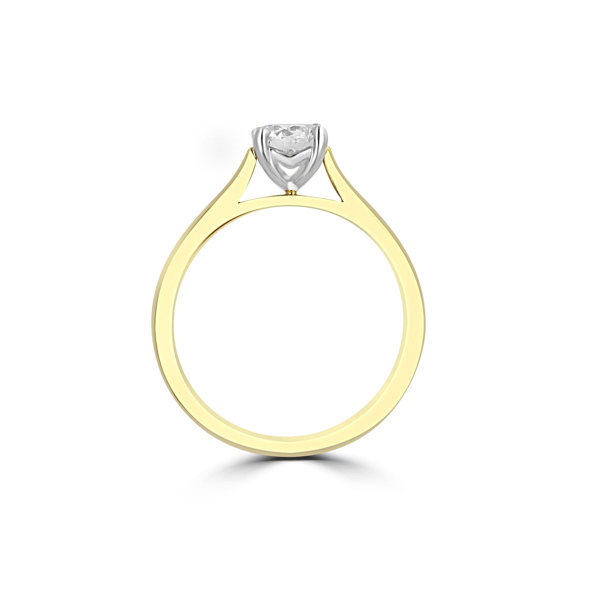 GIA Yellow Gold 0.70ct Round Diamond Solitaire Engagement Ring