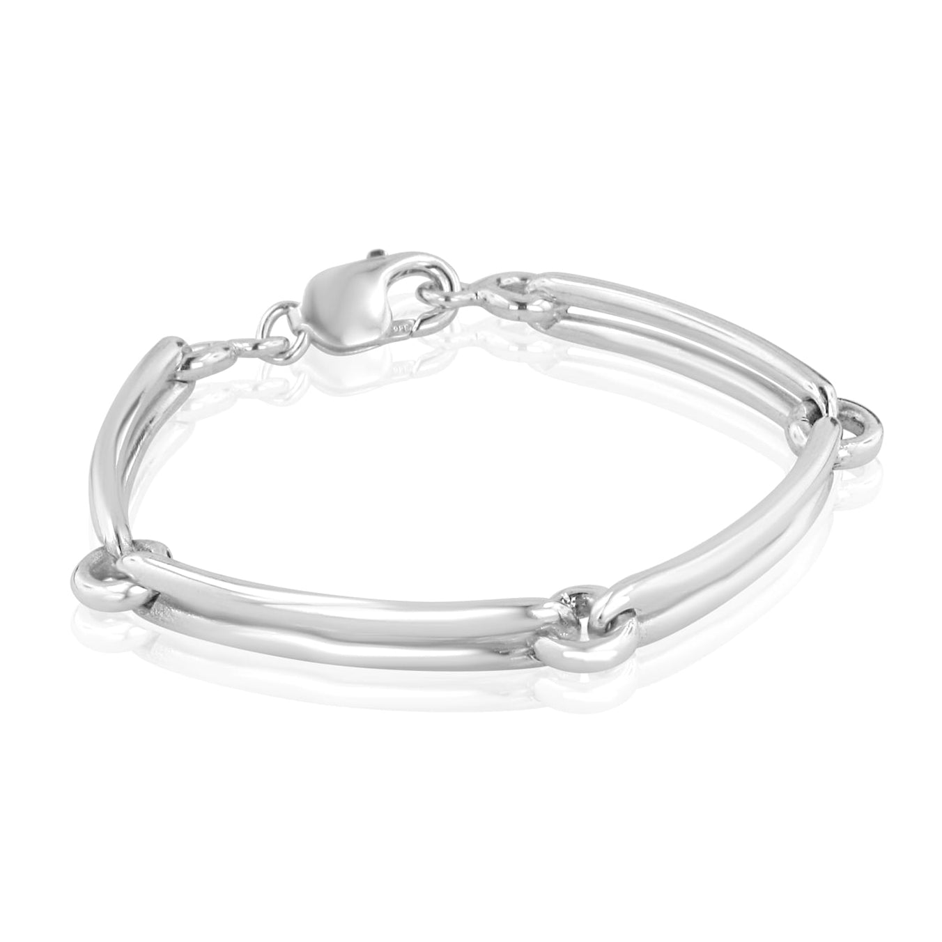 Sterling Silver Double Bar Bracelet