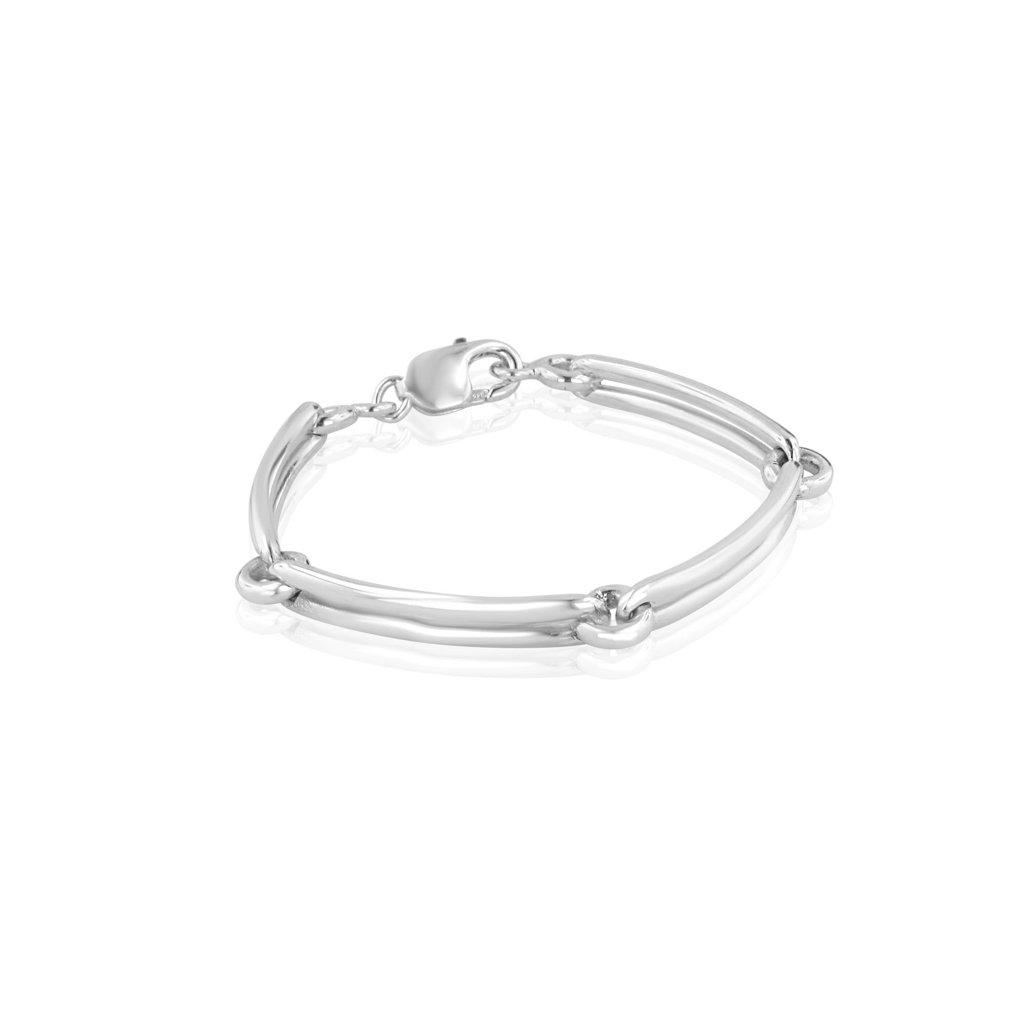 Sterling Silver Double Bar Bracelet