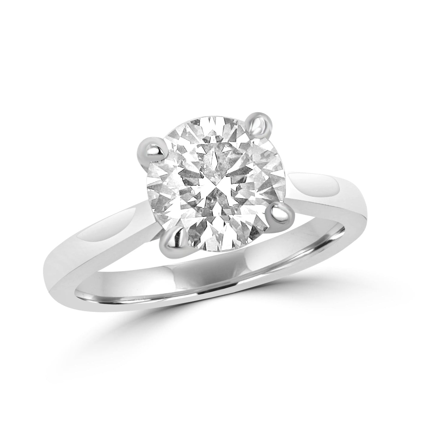 GIA Certified 2.01ct Round Diamond Solitaire Ring