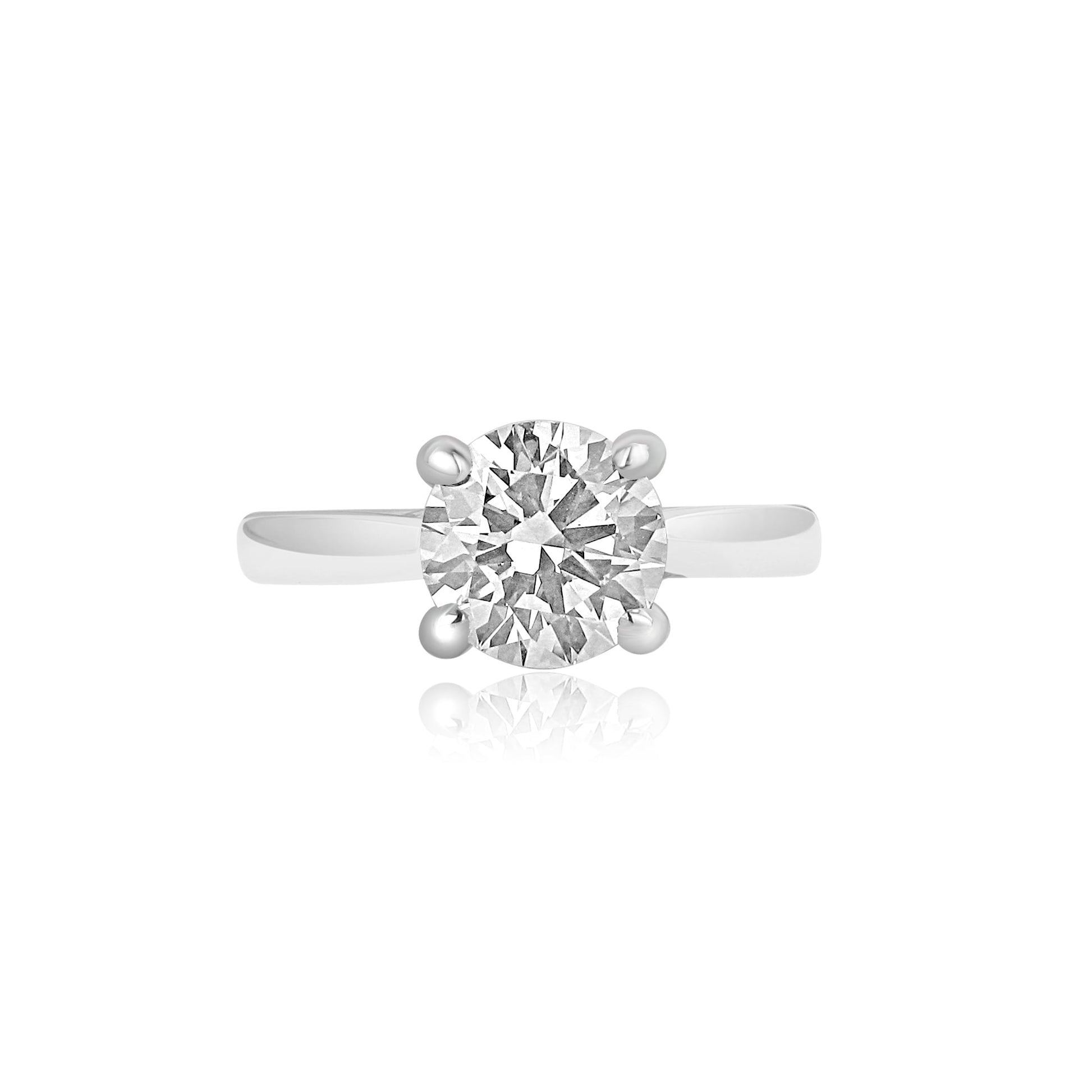 GIA Certified 2.01ct Round Diamond Solitaire Ring