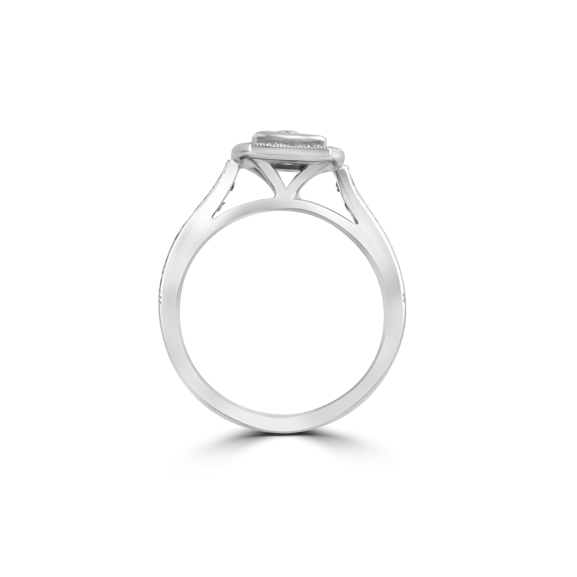 Deco Inspired Illusion Diamond Cluster Ring