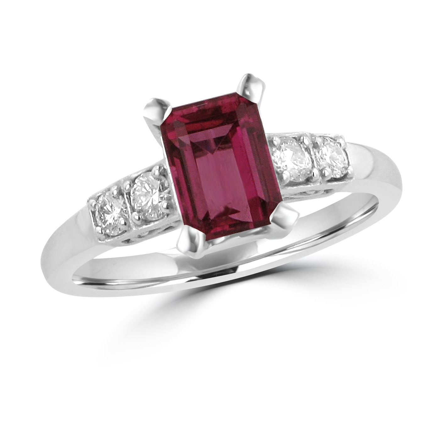 1.14ct Pink Tourmaline and Diamond Ring in Platinum