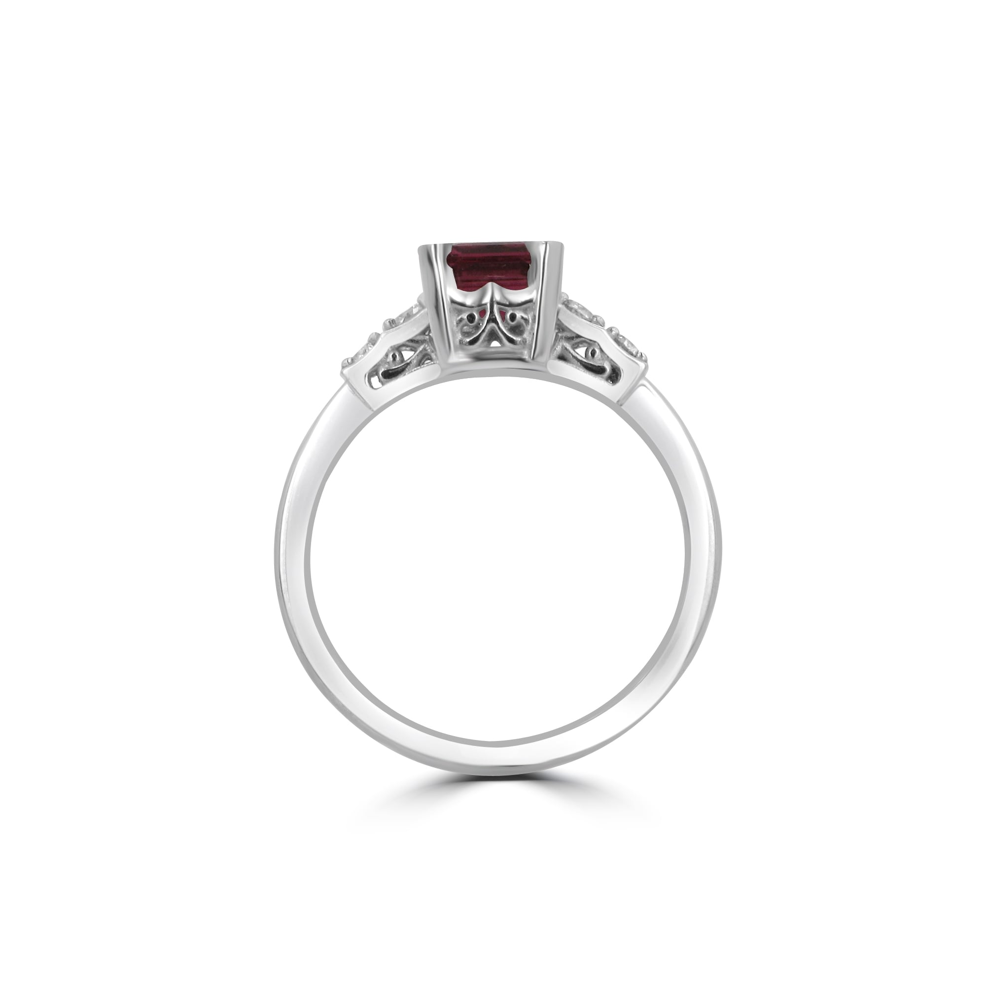 1.14ct Pink Tourmaline and Diamond Ring in Platinum