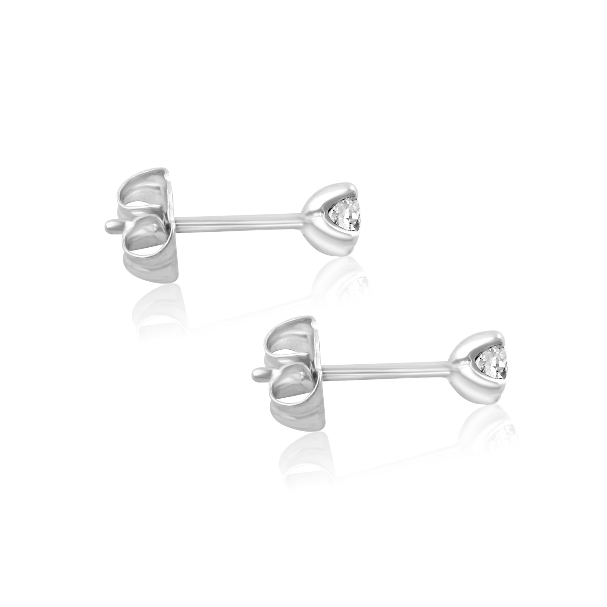 0.33ct Round Brilliant Diamond Stud Earrings in White Gold