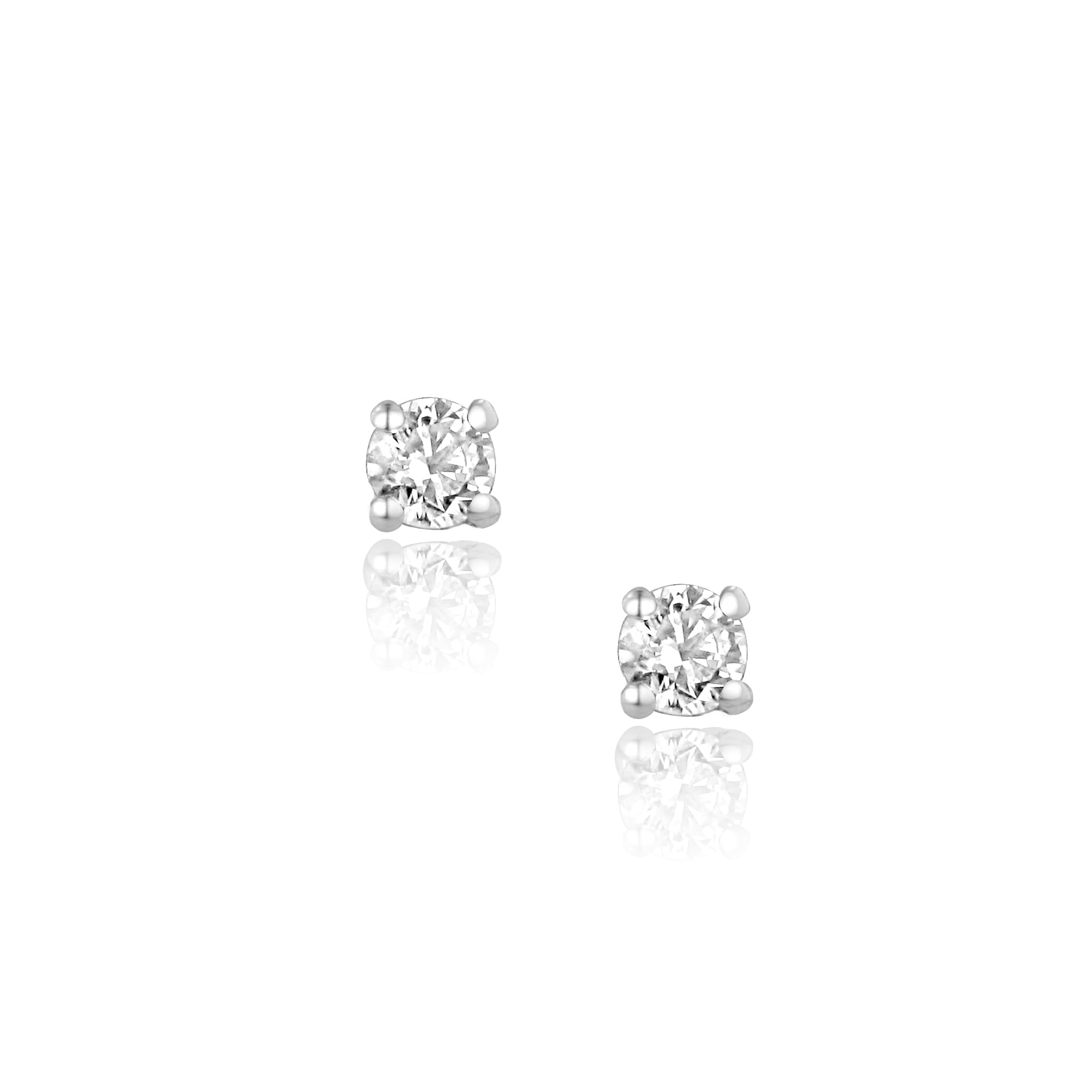 0.33ct Round Brilliant Diamond Stud Earrings in White Gold