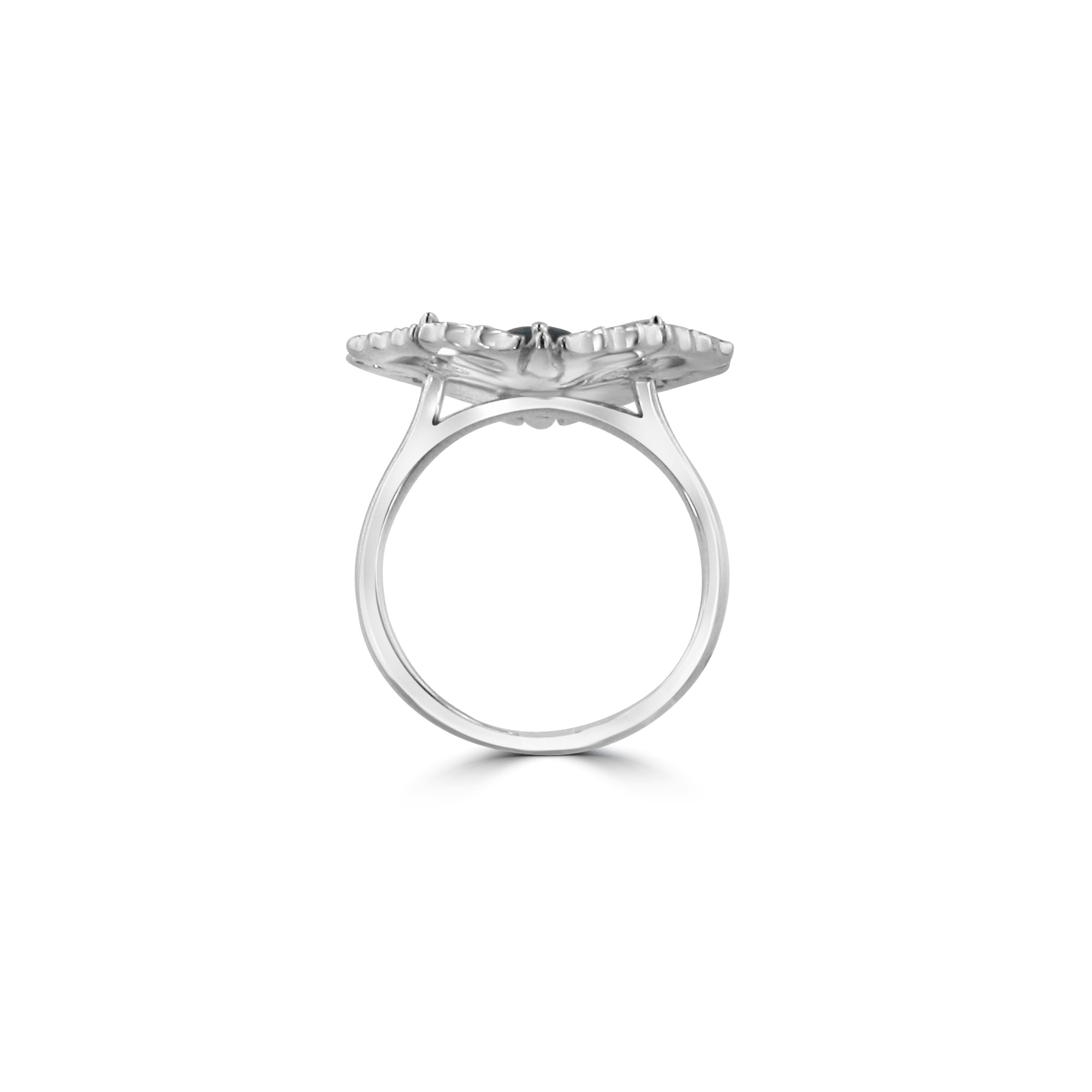 Aquamarine and Diamond Butterfly Ring