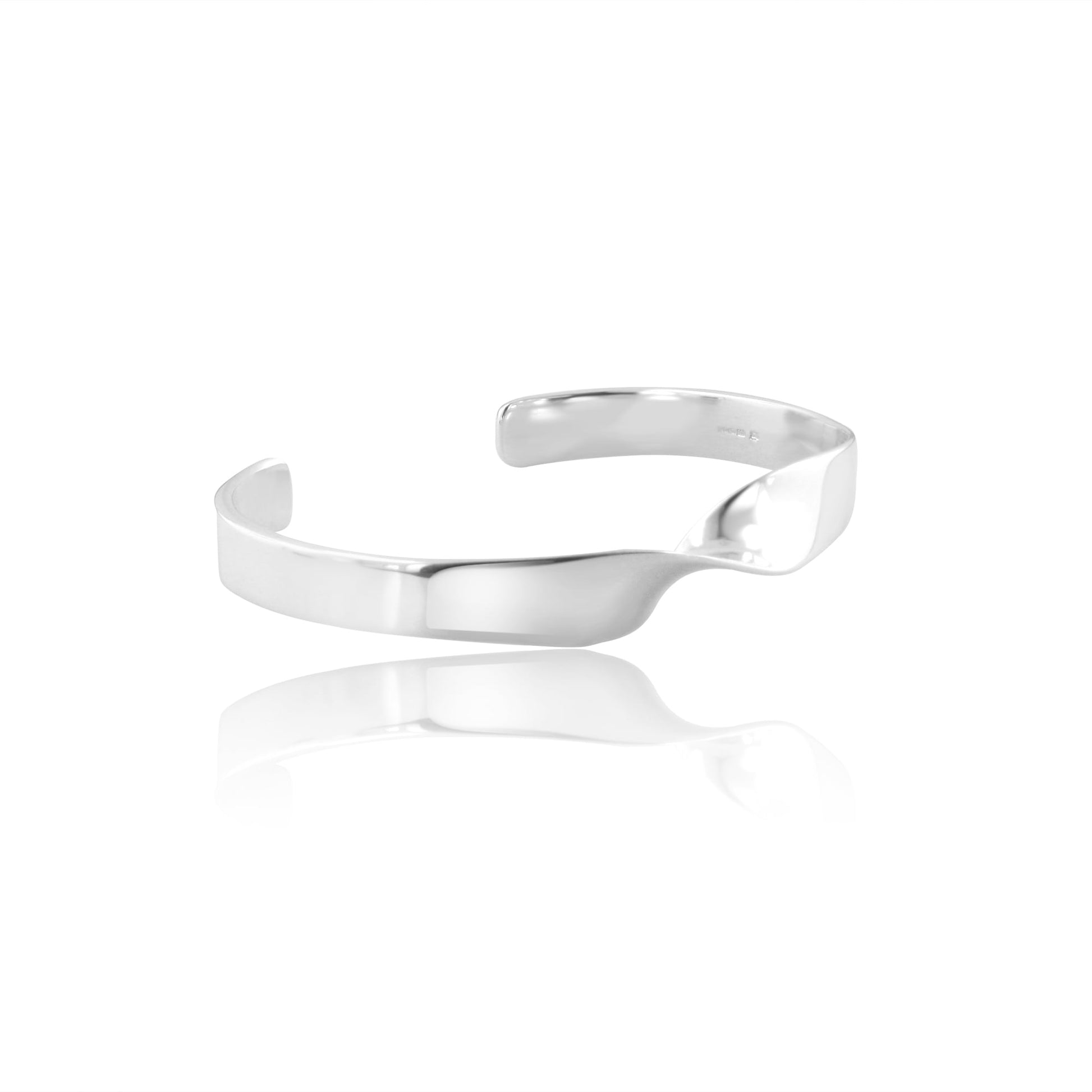 Silver Twist Top Torque Bangle