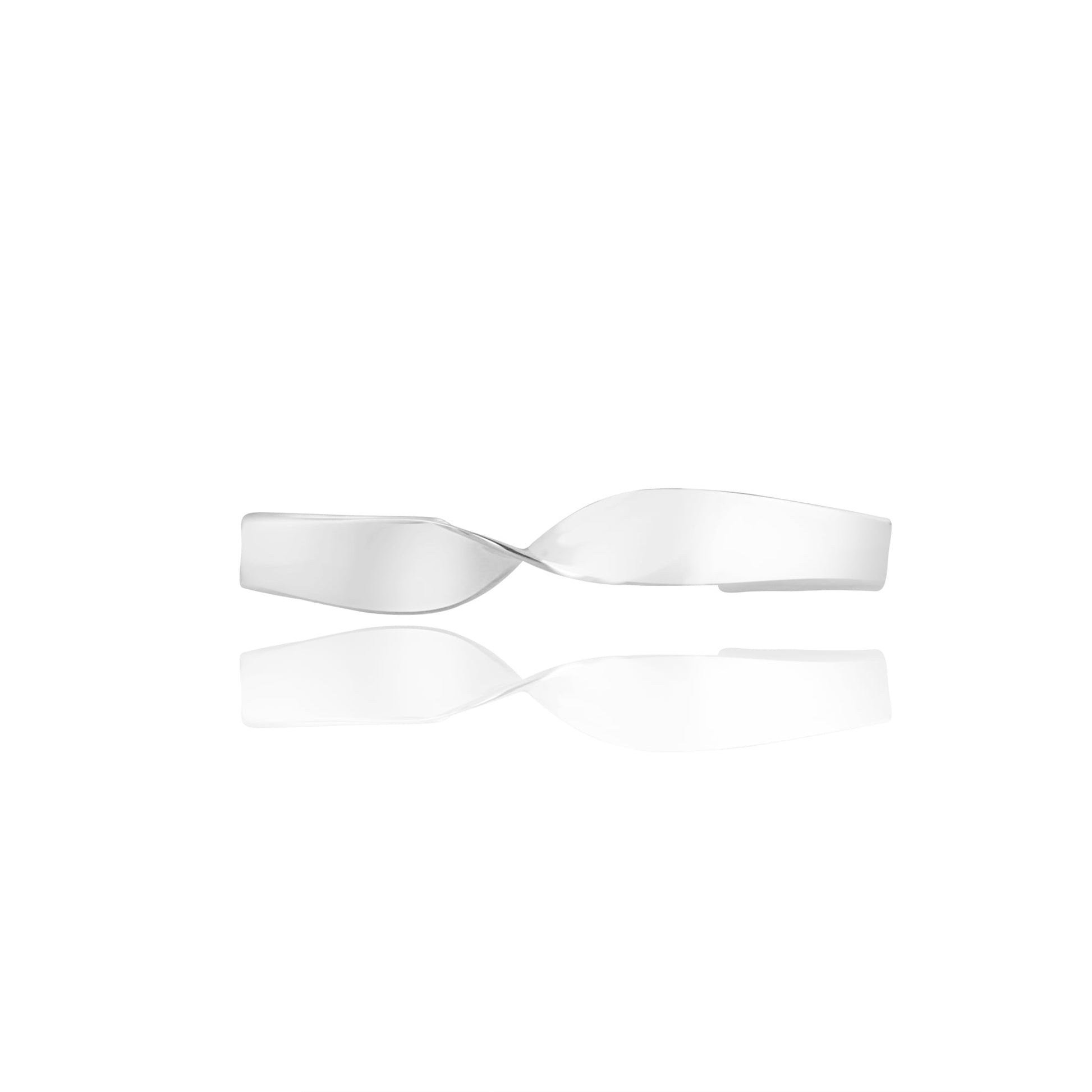 Silver Twist Top Torque Bangle