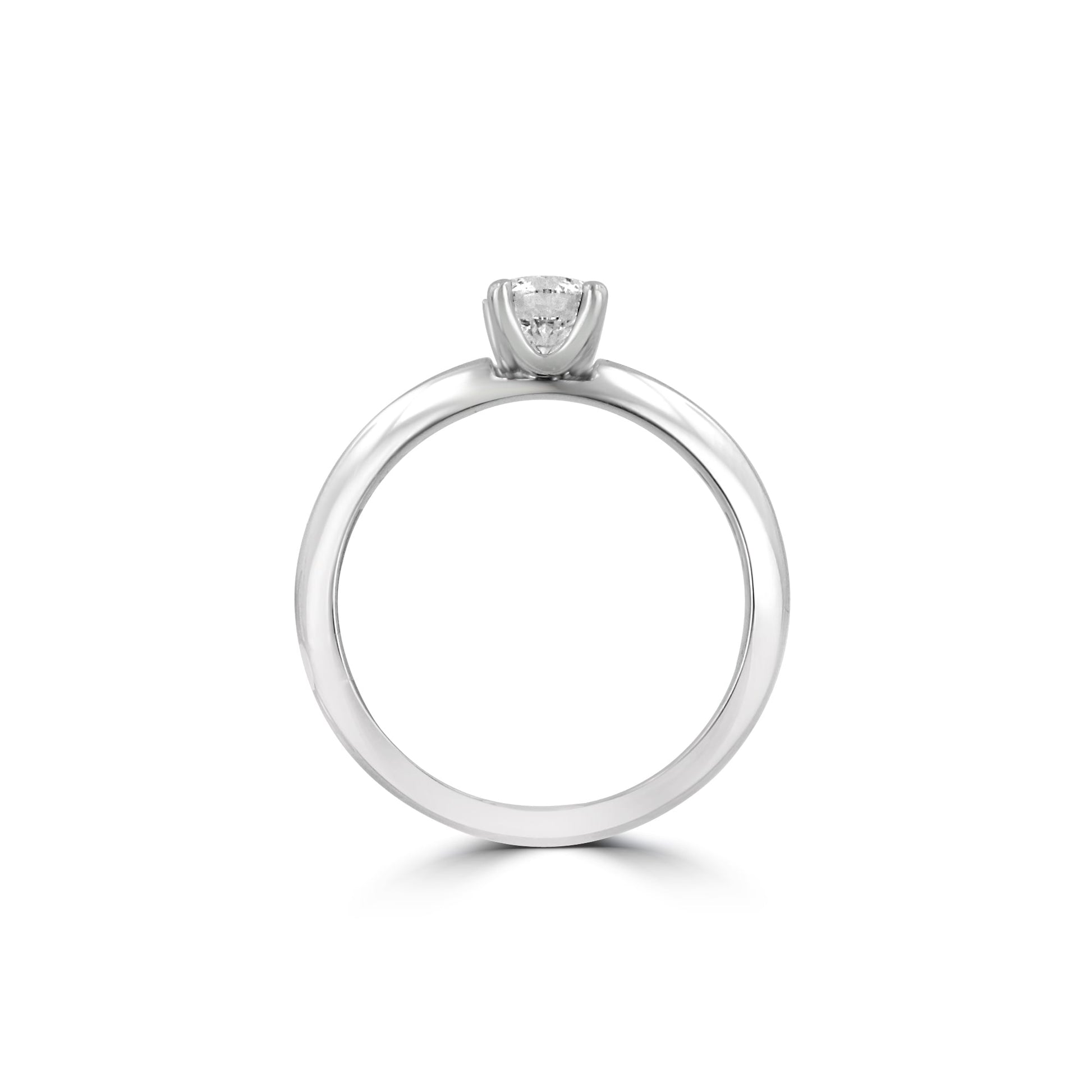 Half Carat Hearts and Arrows Round Diamond Engagement Ring