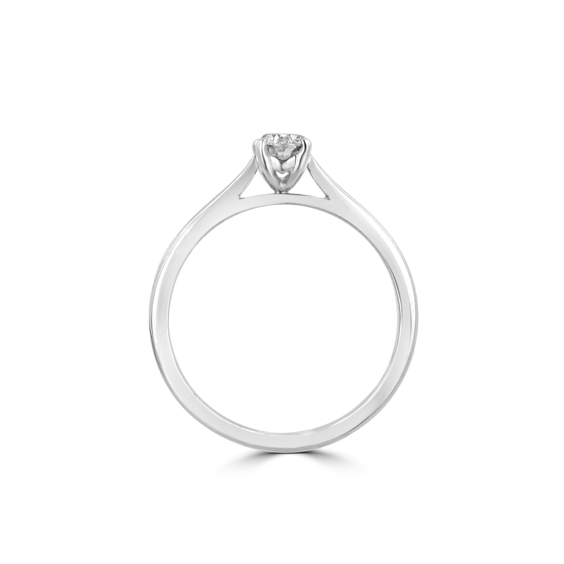 Platinum 0.40ct Oval Diamond Solitaire Engagement Ring
