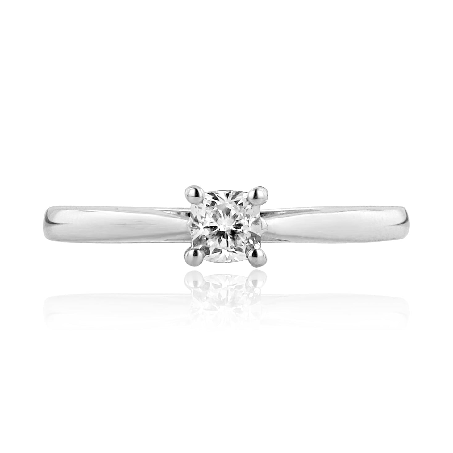 0.29ct Cushion Cut Diamond Engagement Ring