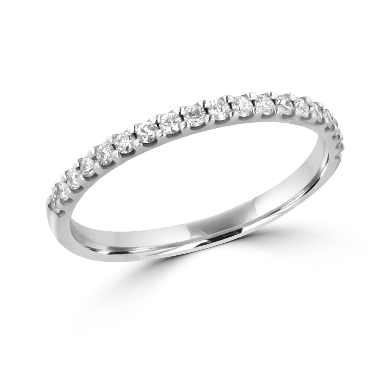 18ct White Gold Half Set Diamond Band 0.24ct