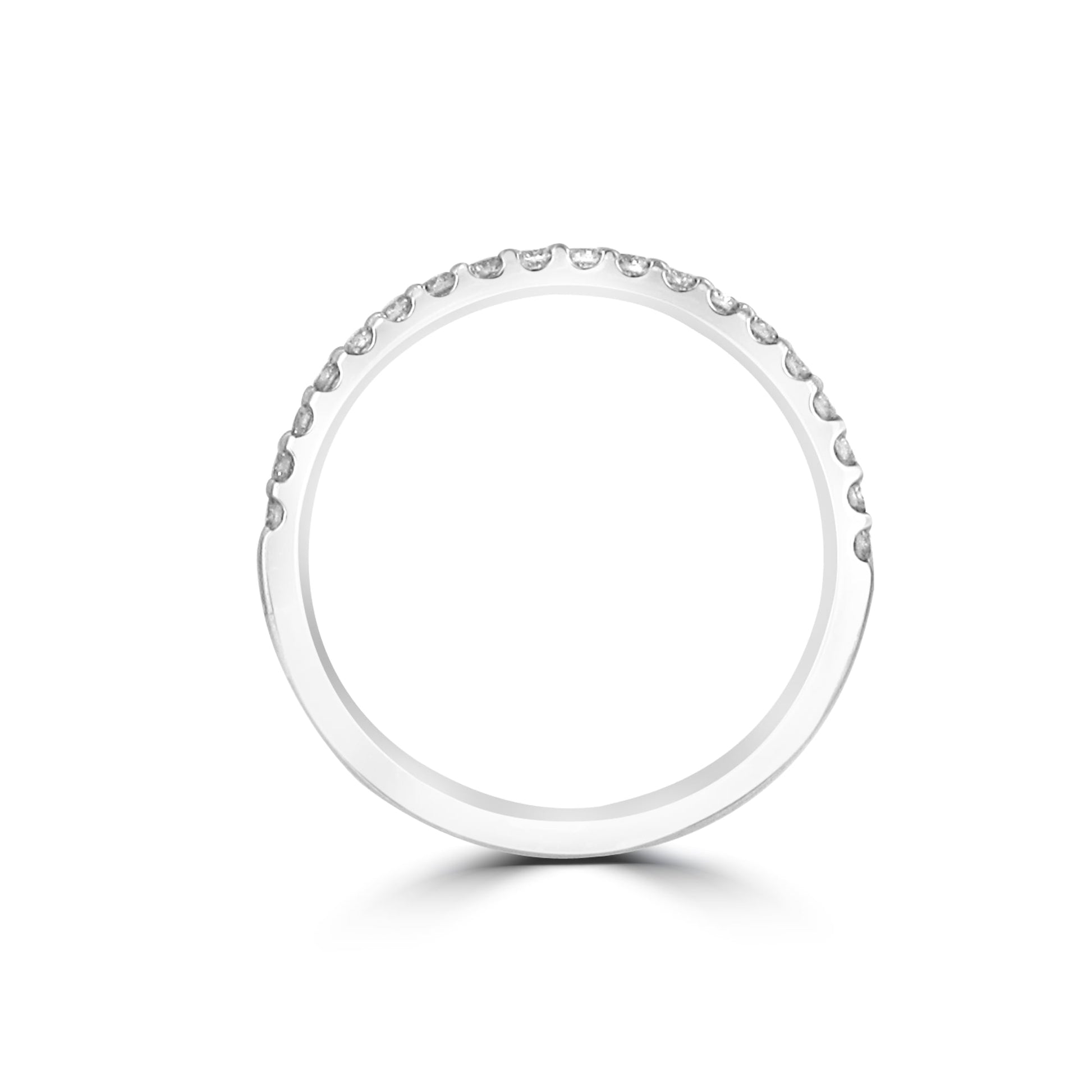 18ct White Gold Half Set Diamond Band 0.24ct