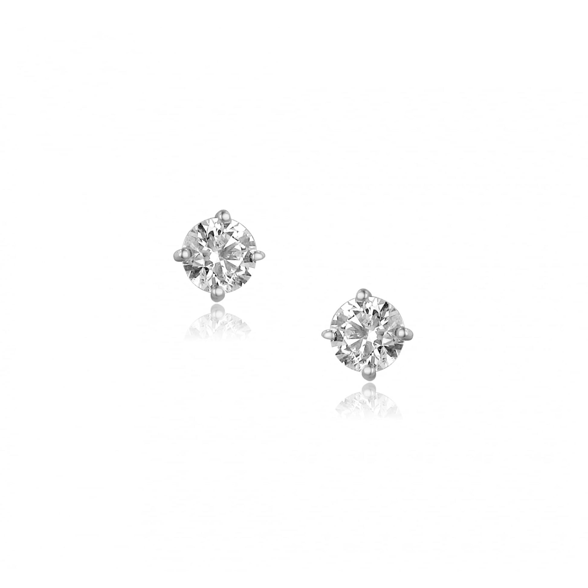 1.18ct Round Diamond Stud Earrings in Platinum