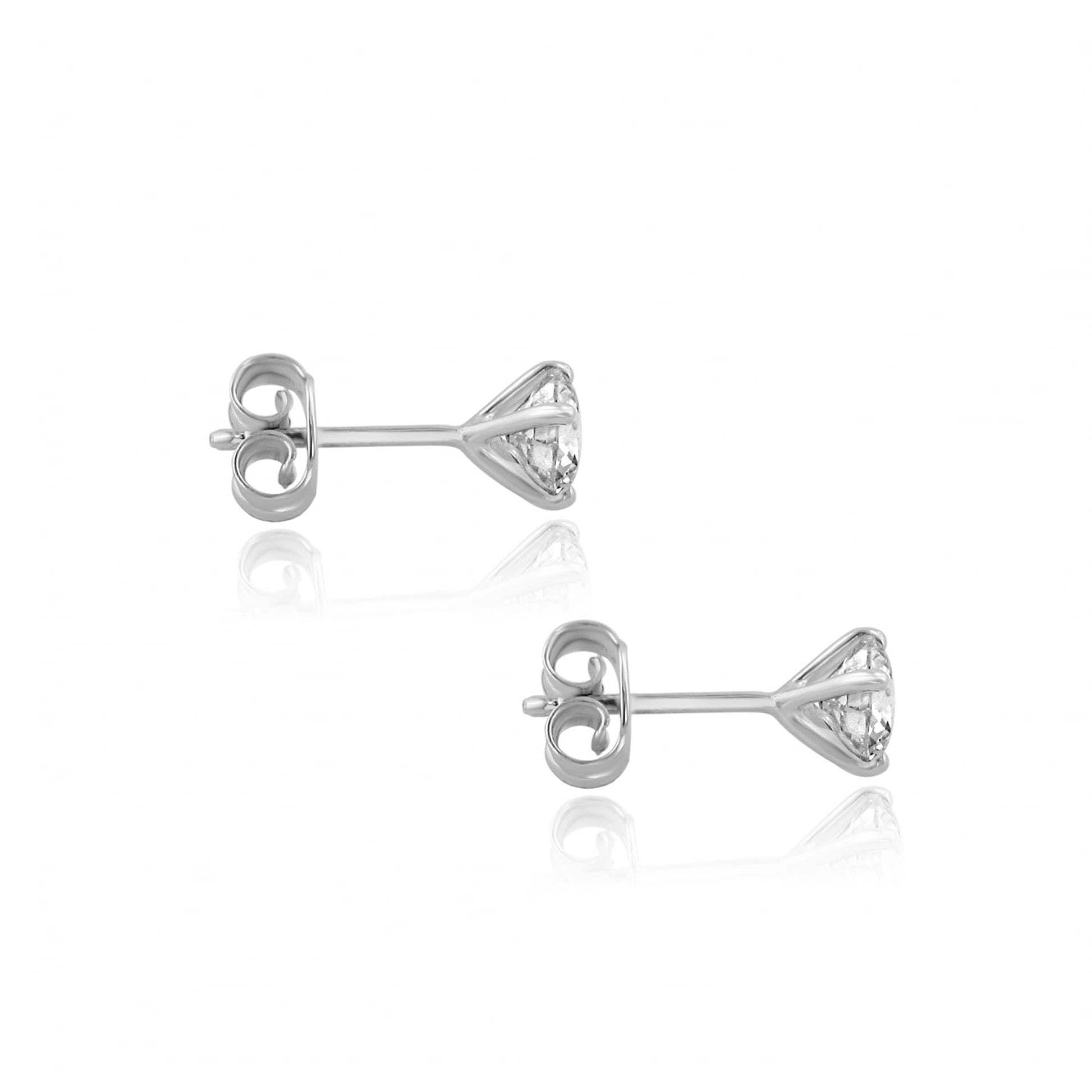 1.18ct Round Diamond Stud Earrings in Platinum