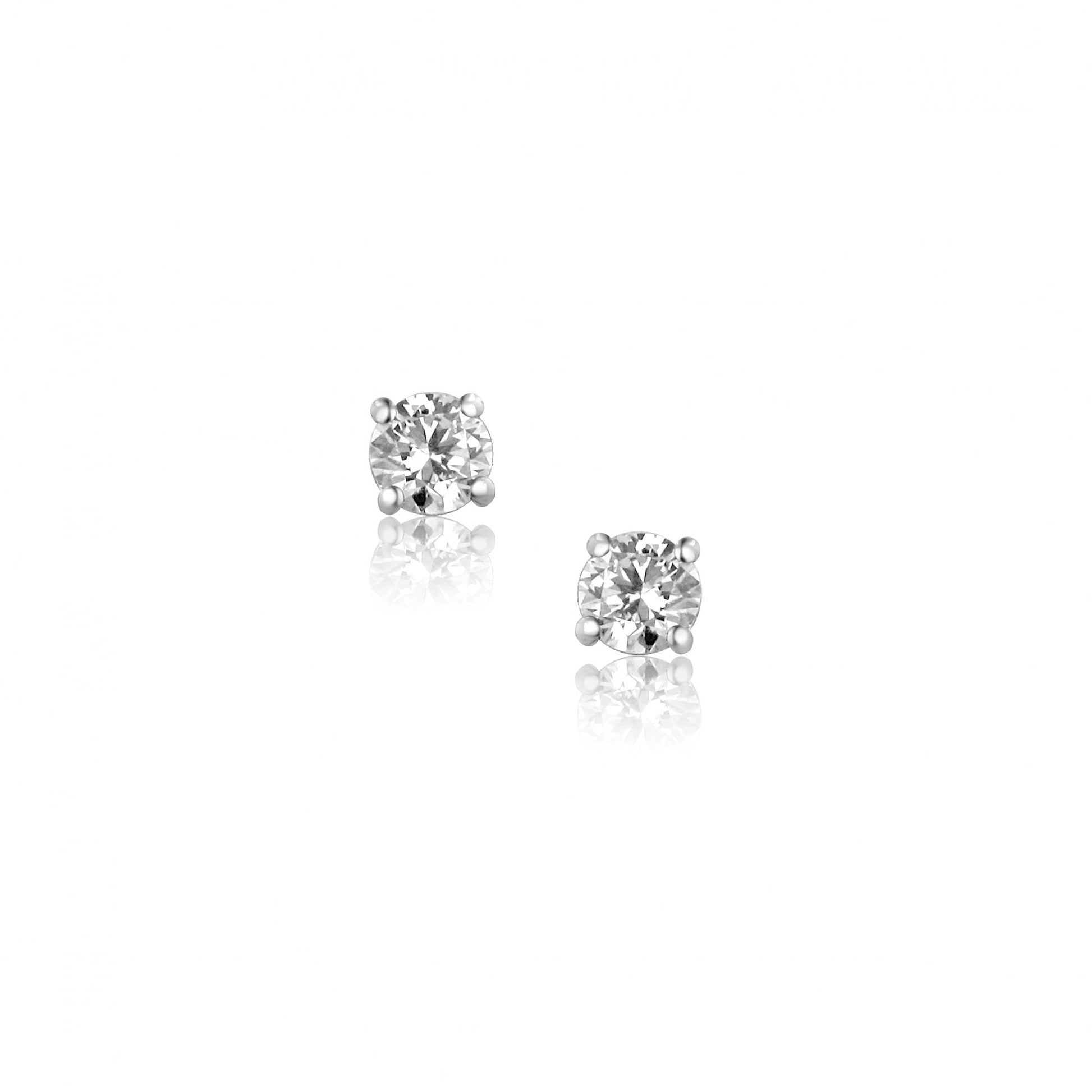 18ct White Gold 0.59ct Round Diamond Stud Earrings