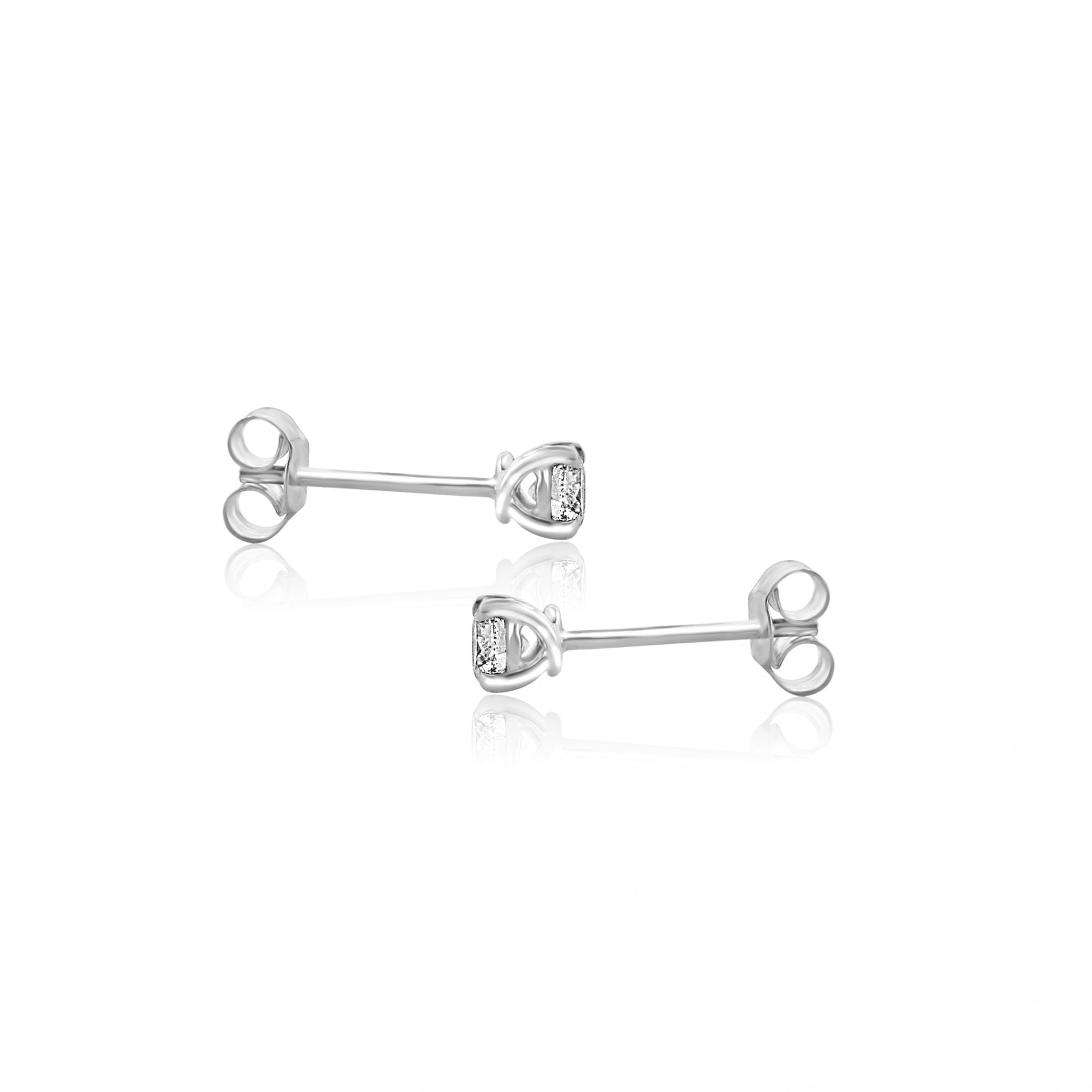 18ct White Gold 0.59ct Round Diamond Stud Earrings