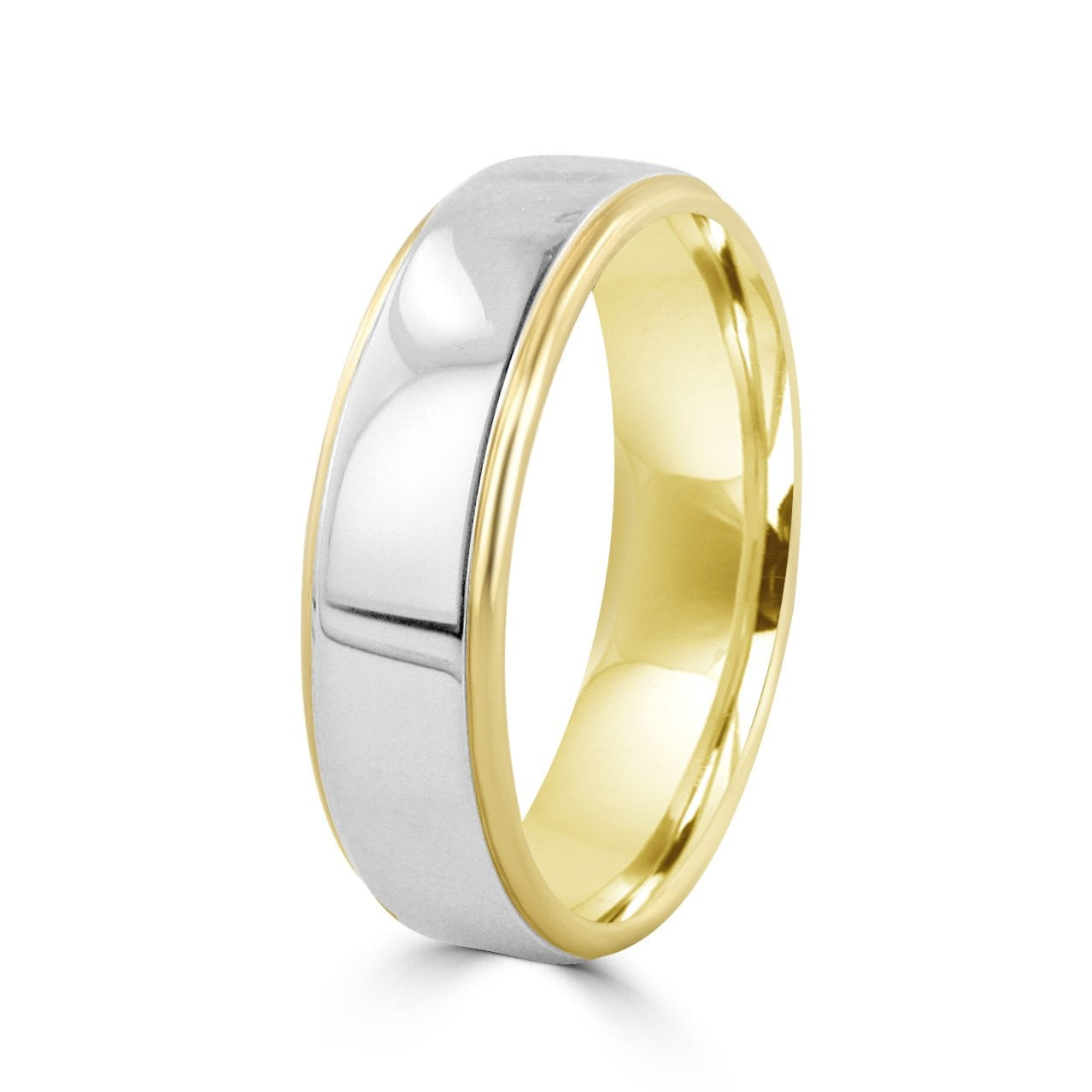 9ct Yellow Gold and Palladium Wedding Ring