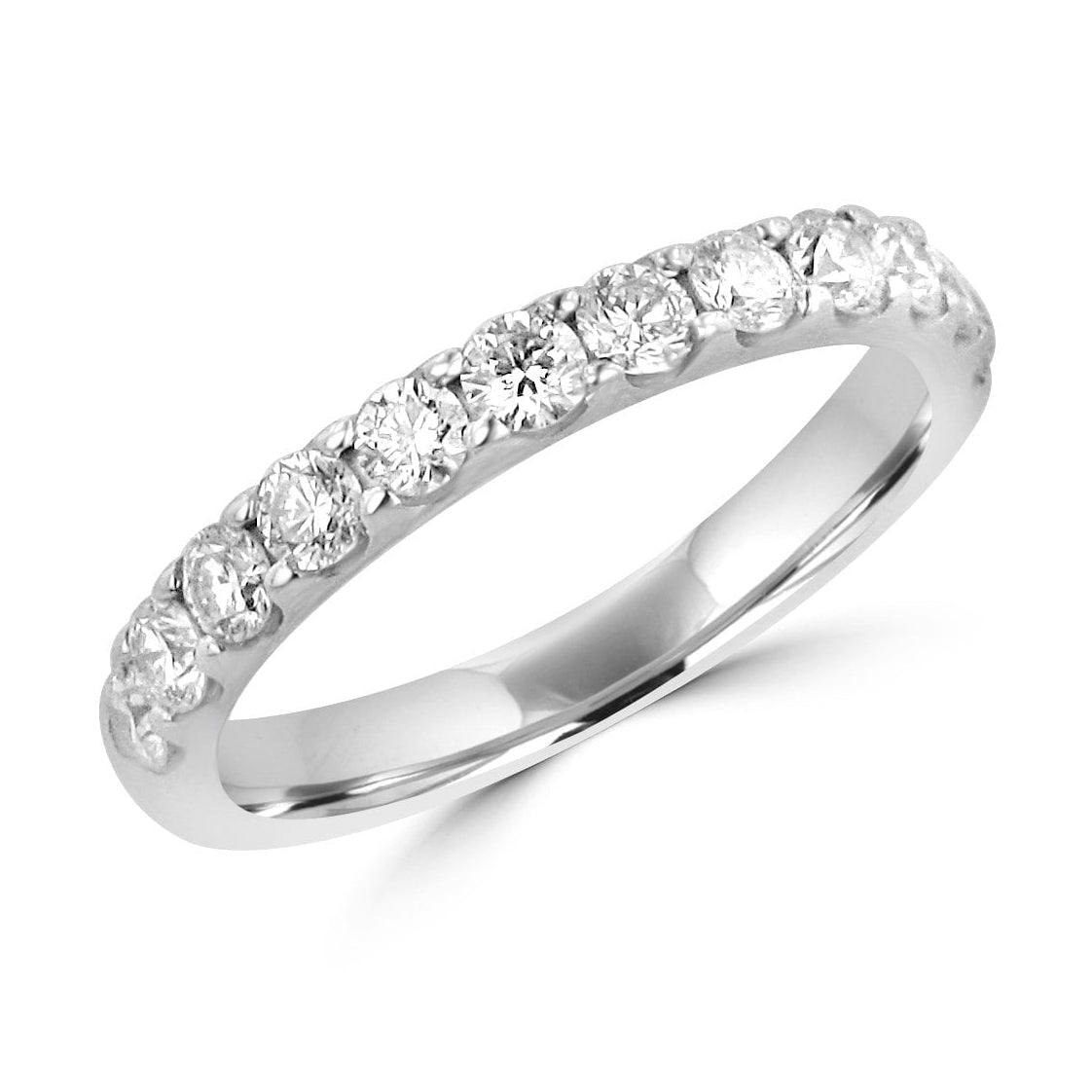 Platinum Round Diamond 2.6mm Wide Band Ring