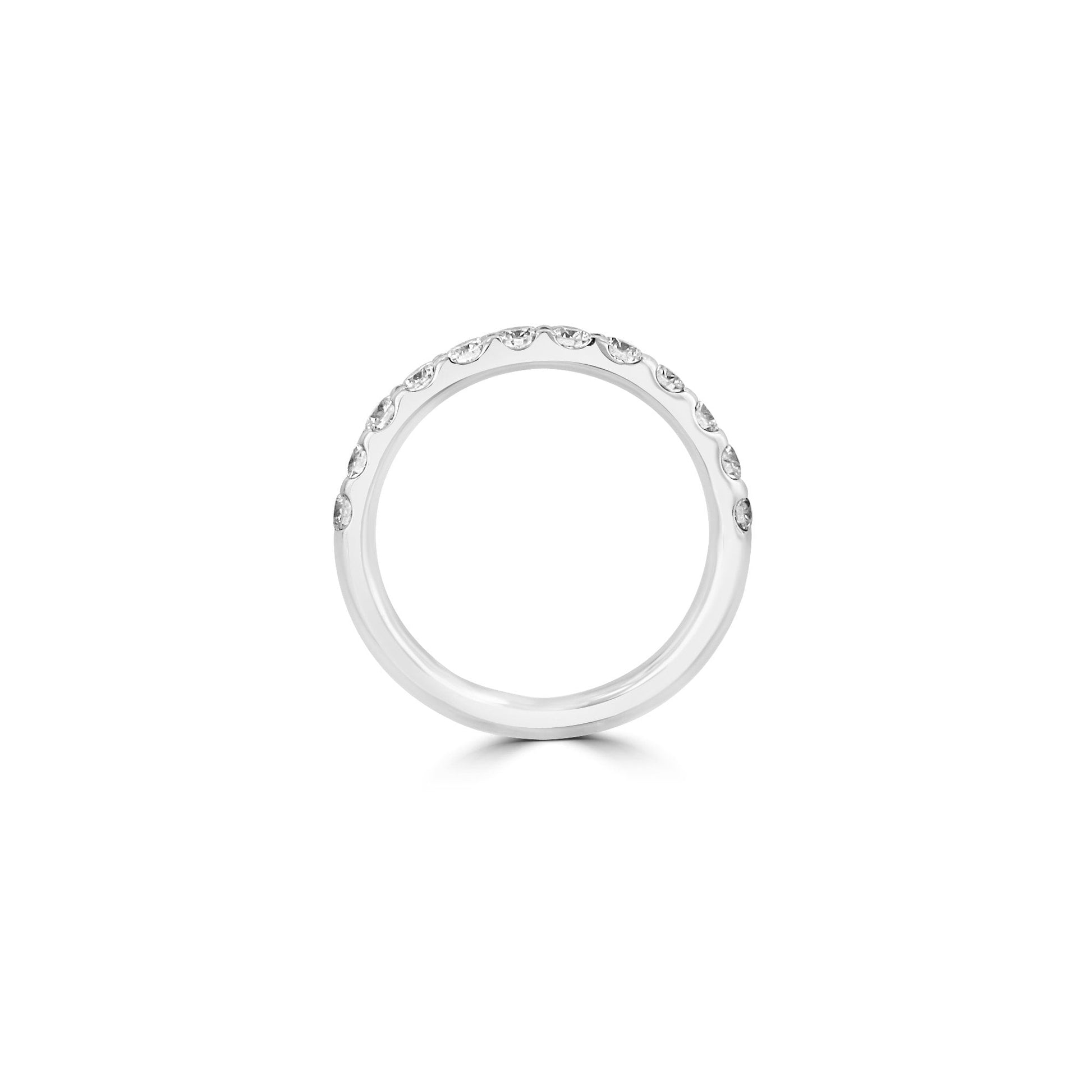 Platinum Round Diamond 2.6mm Wide Band Ring