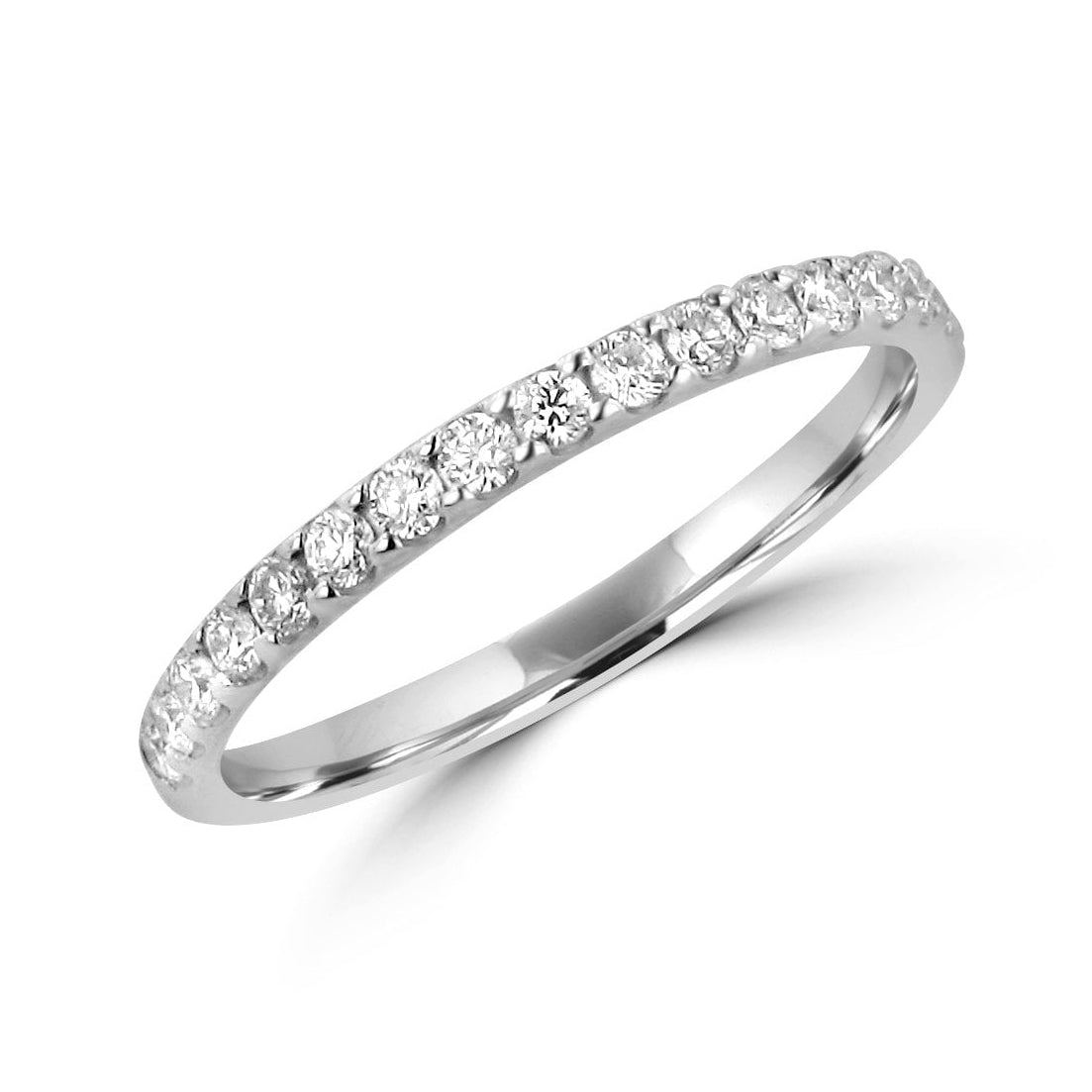 Platinum Round Diamond 1.9mm Wide Band Ring