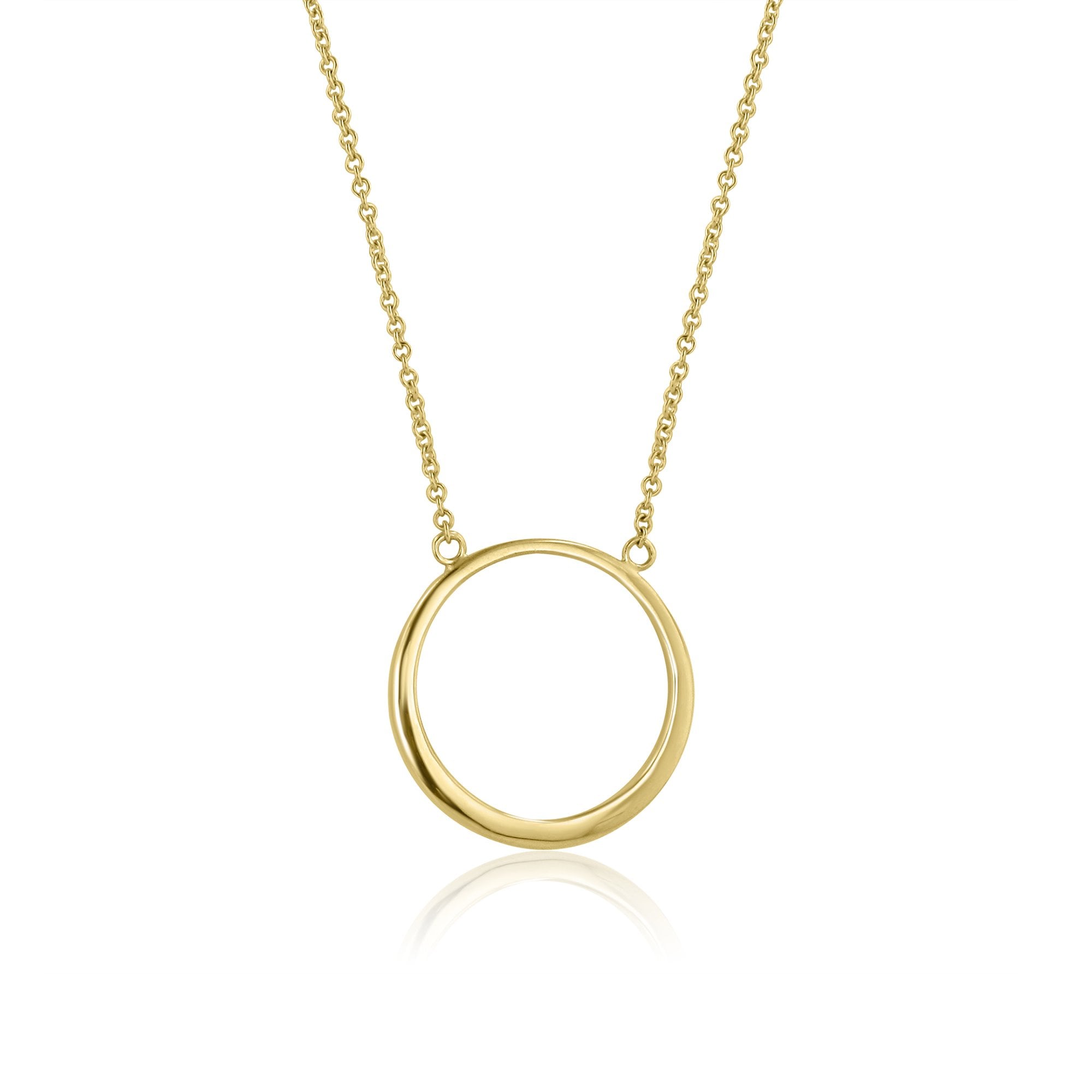 9ct Yellow Gold Circle Necklace