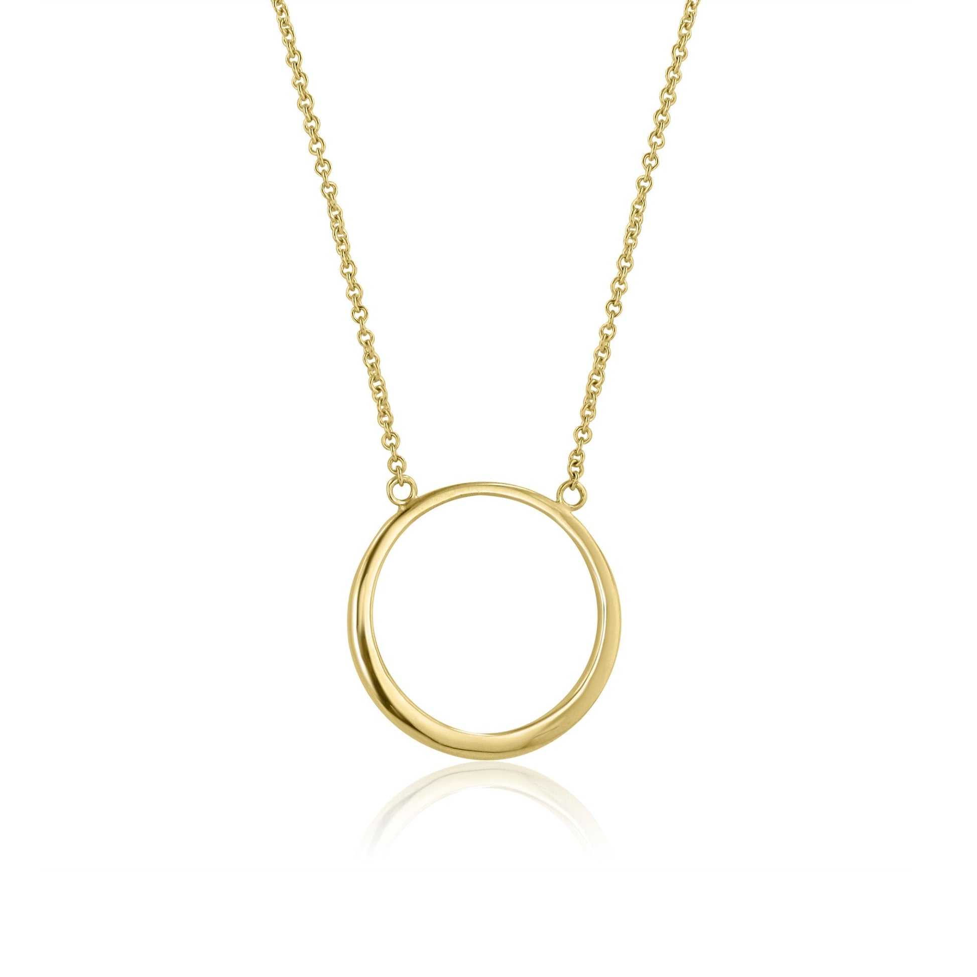 9ct Yellow Gold Circle Necklace