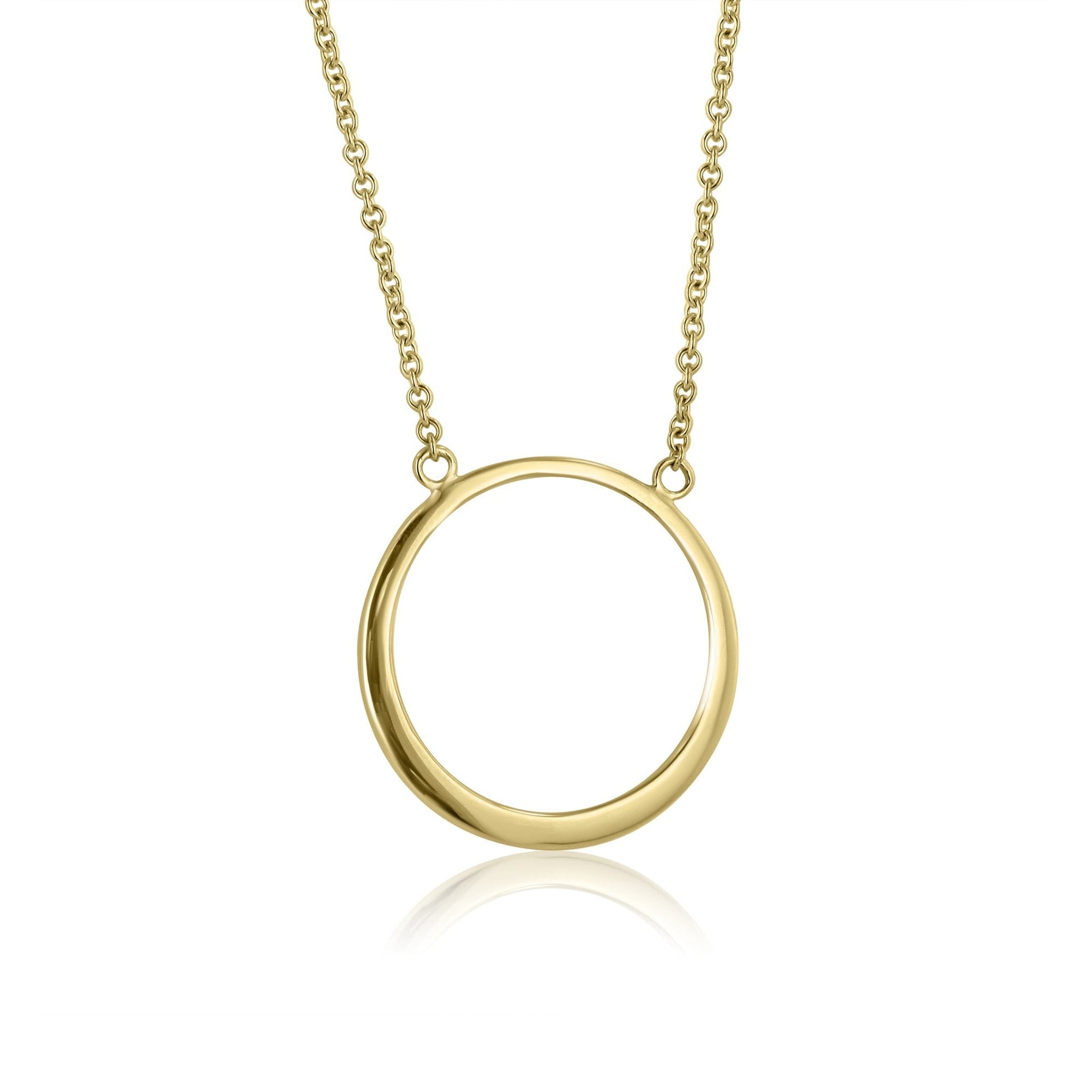 9ct Yellow Gold Circle Necklace