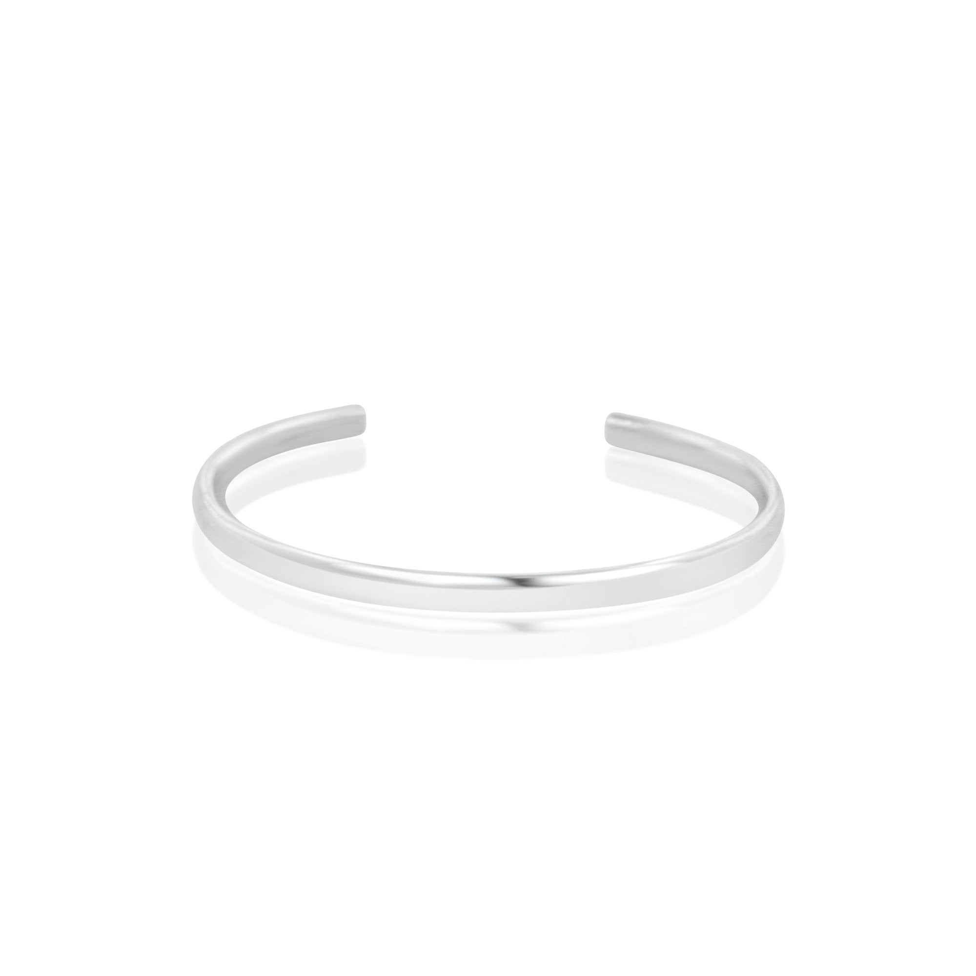 Handmade Silver Torque Bangle 4mm Wide Oval Section