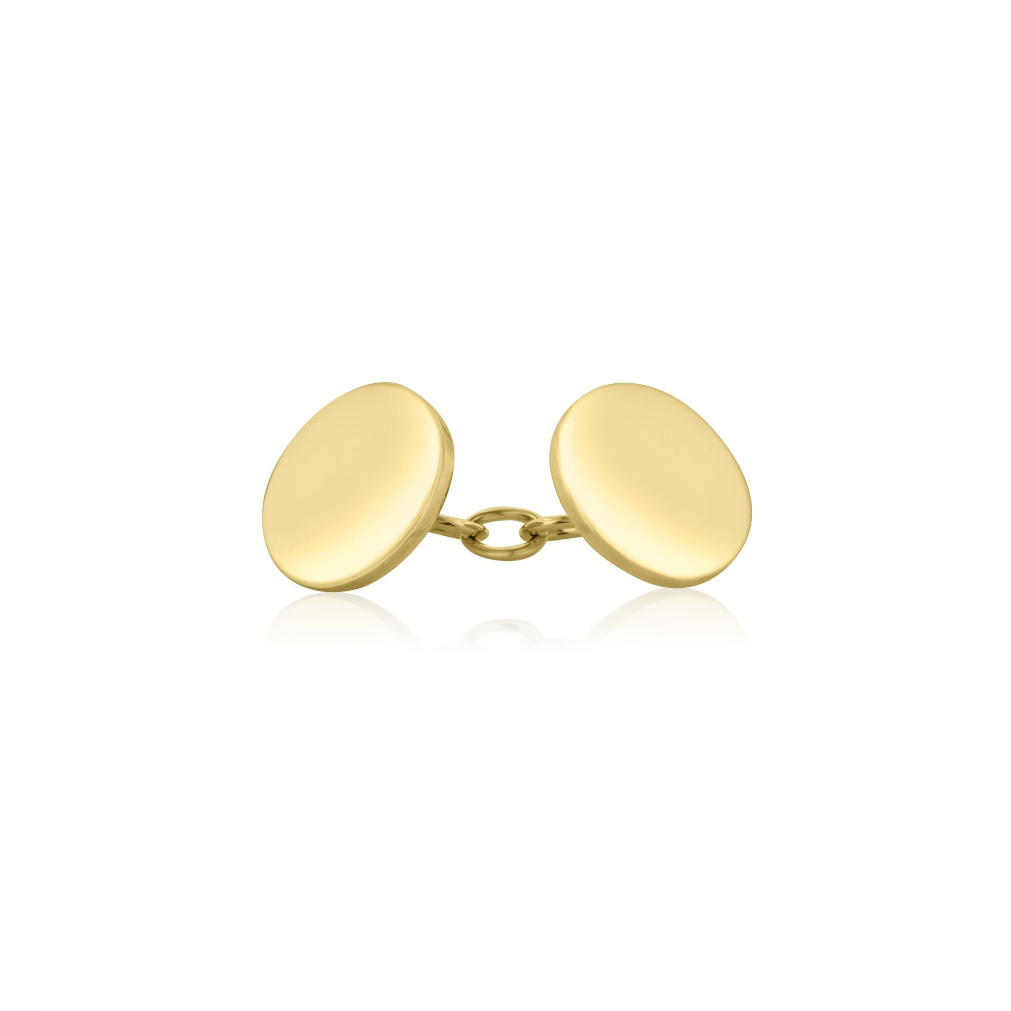 9ct Yellow Gold Double Oval Traditional Cufflinks