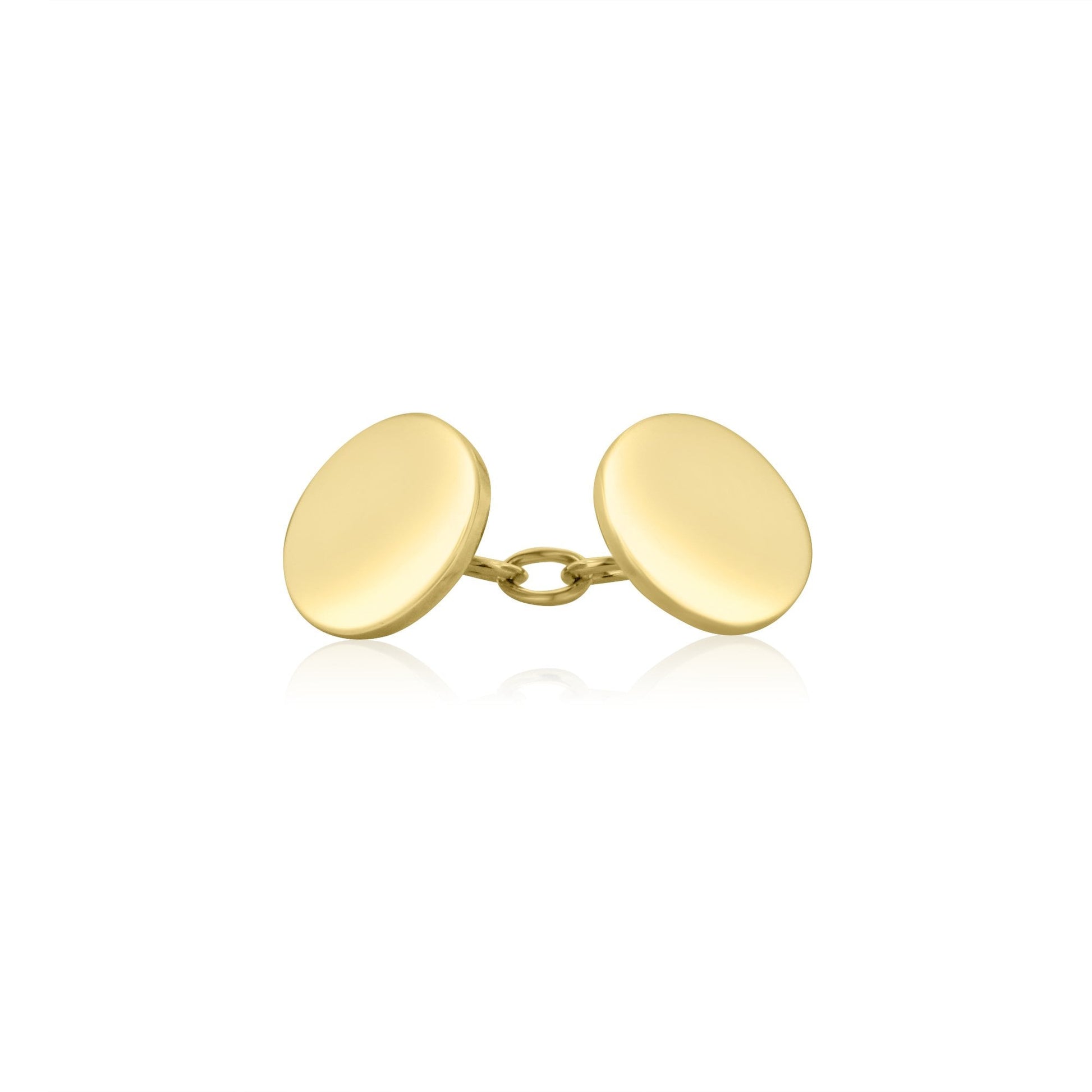 9ct Yellow Gold Double Oval Traditional Cufflinks