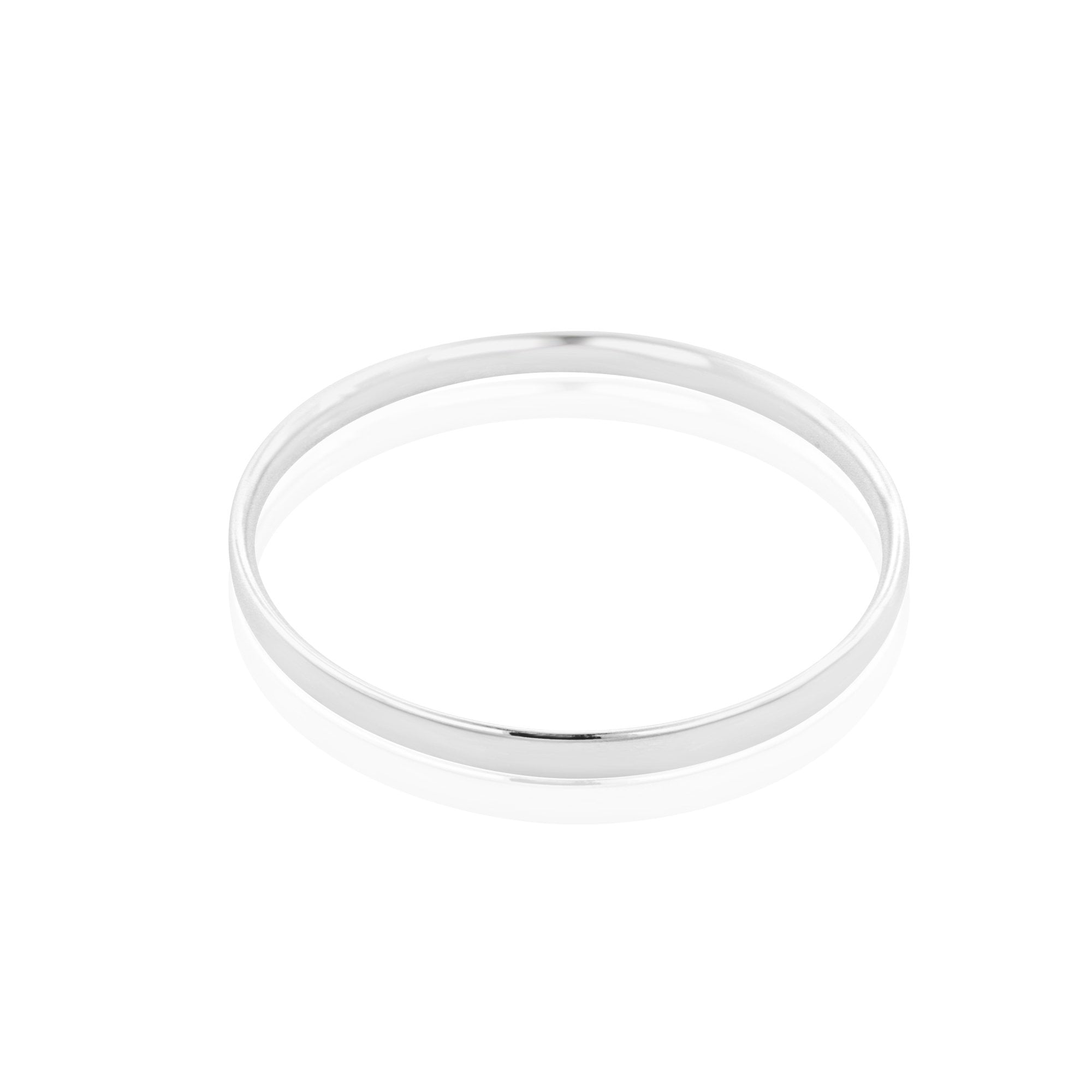 Sterling Silver 6mm Handcrafted Round Solid Bangle