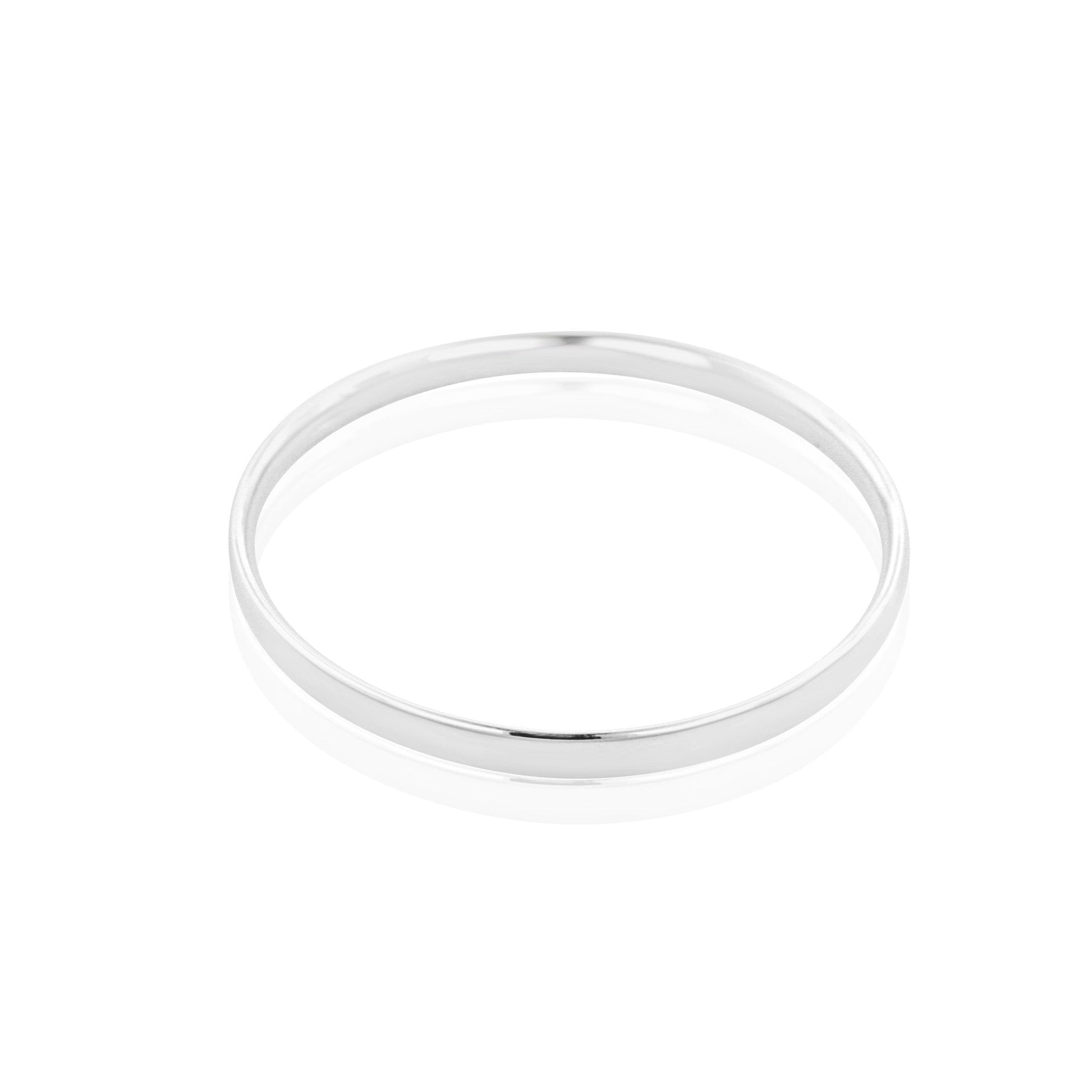 Sterling Silver 6mm Handcrafted Round Solid Bangle