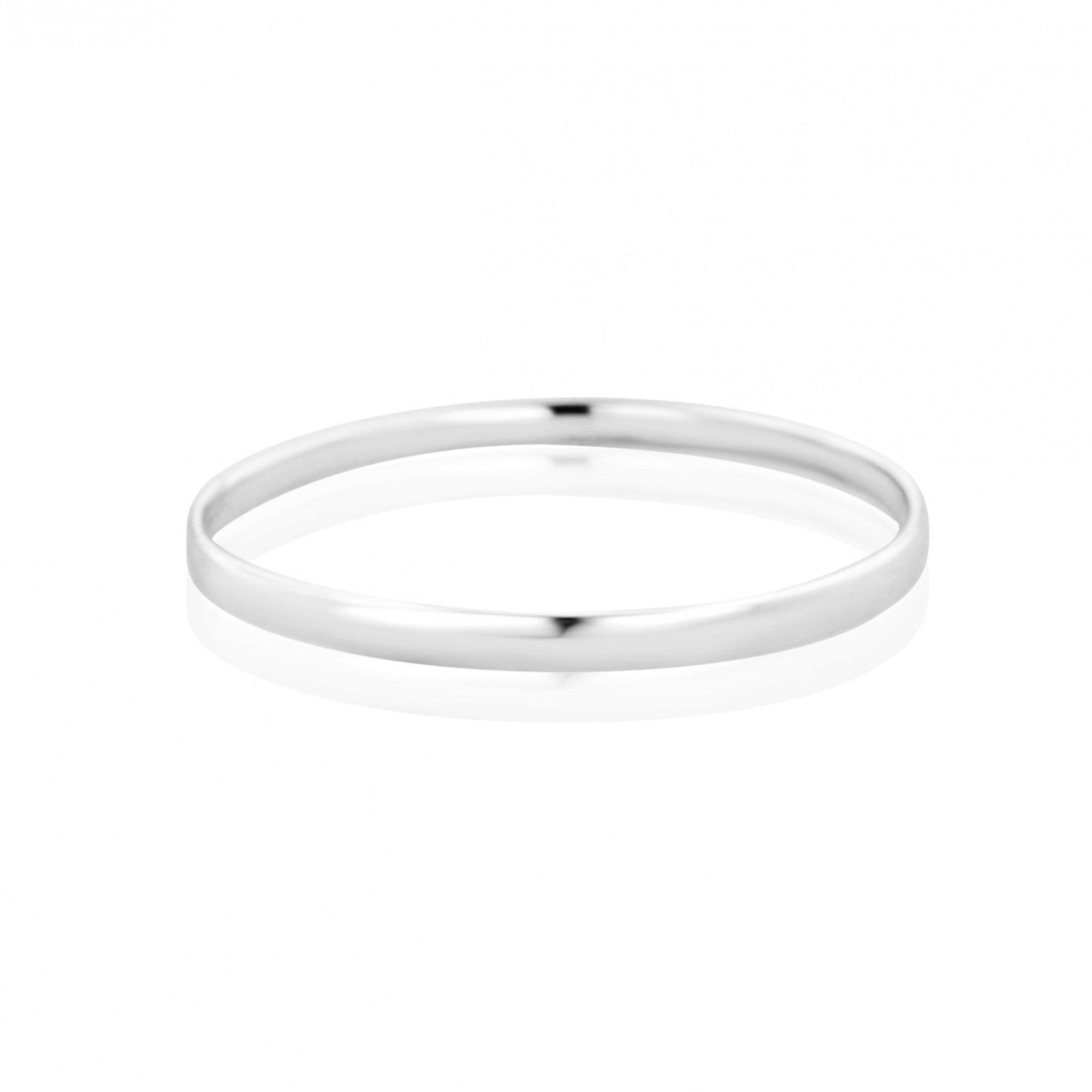 Sterling Silver 5mm Wide Engravable Court Shape Bangle