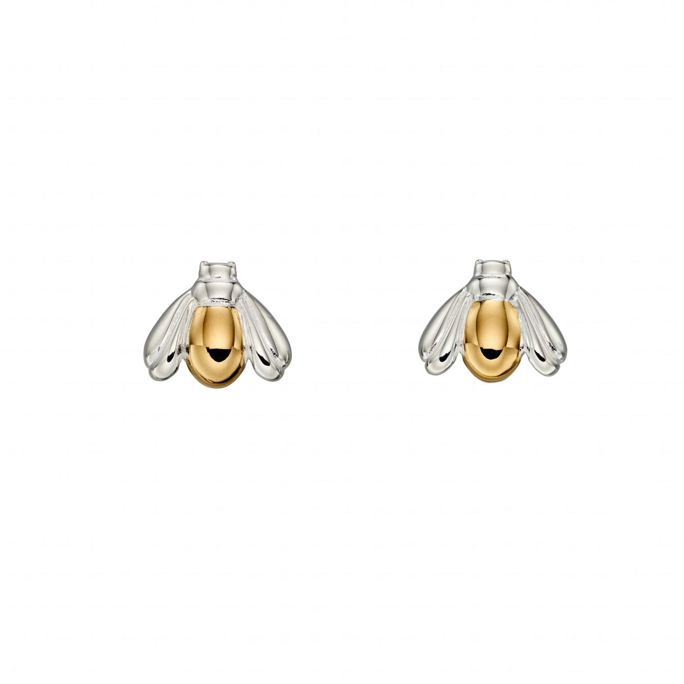 Silver and Gold Plated Bee Stud Earrings