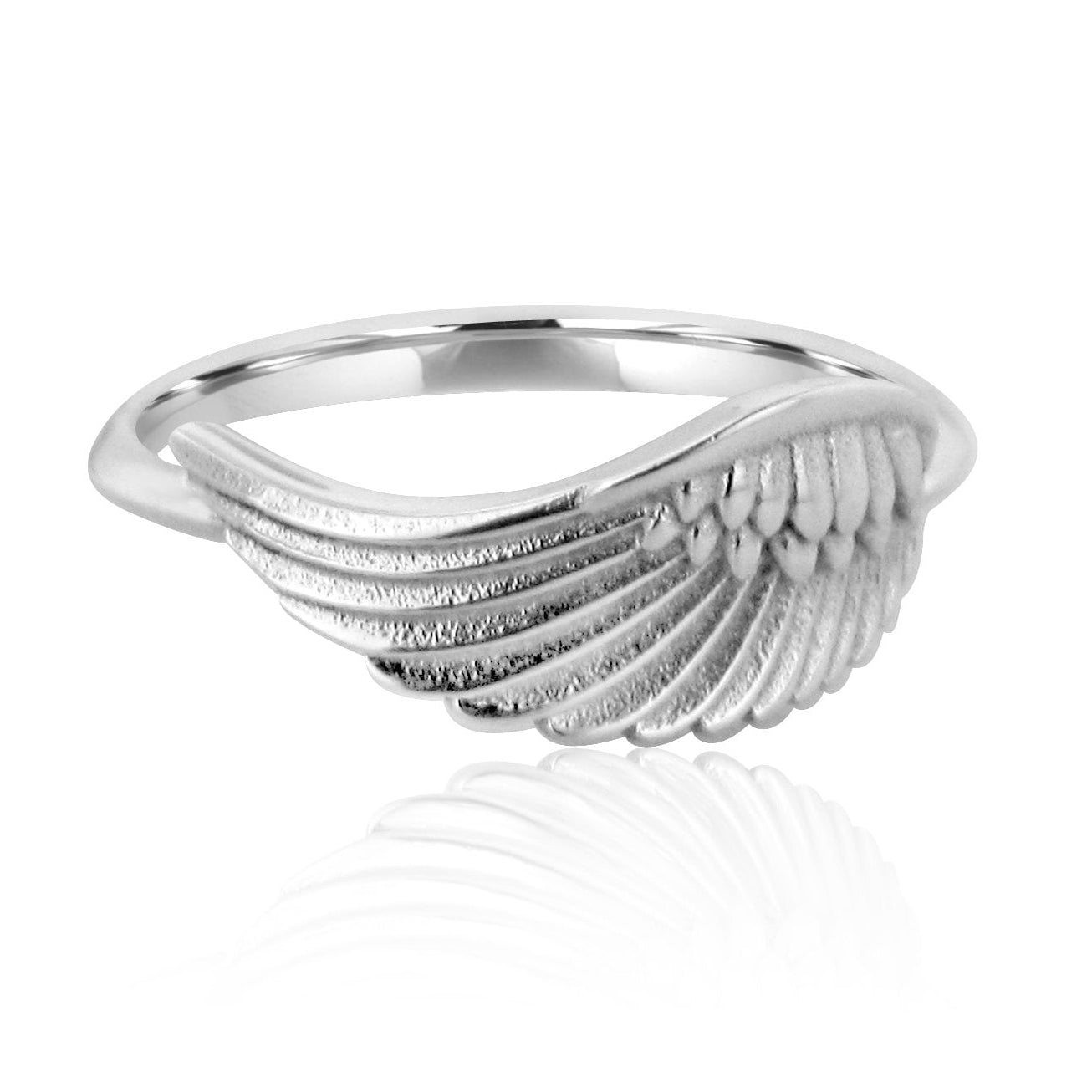 Sterling Silver Wing Ring with Feather Detailing