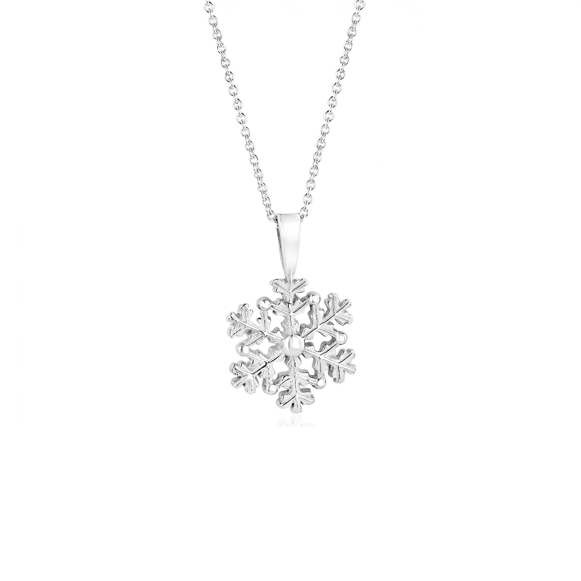 Sterling Silver Winter Snowflake Necklace